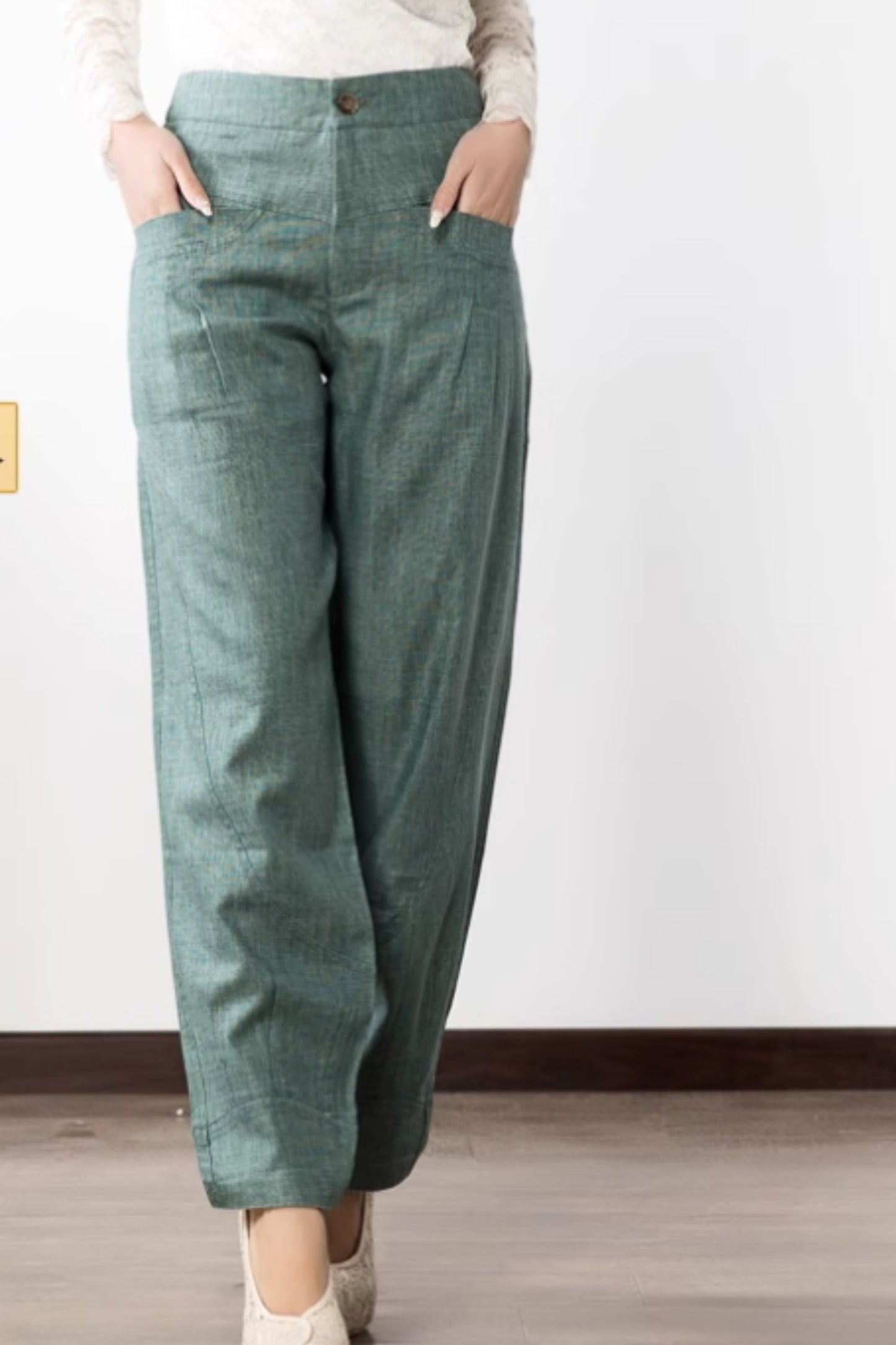 Summer linen long pants women c5070