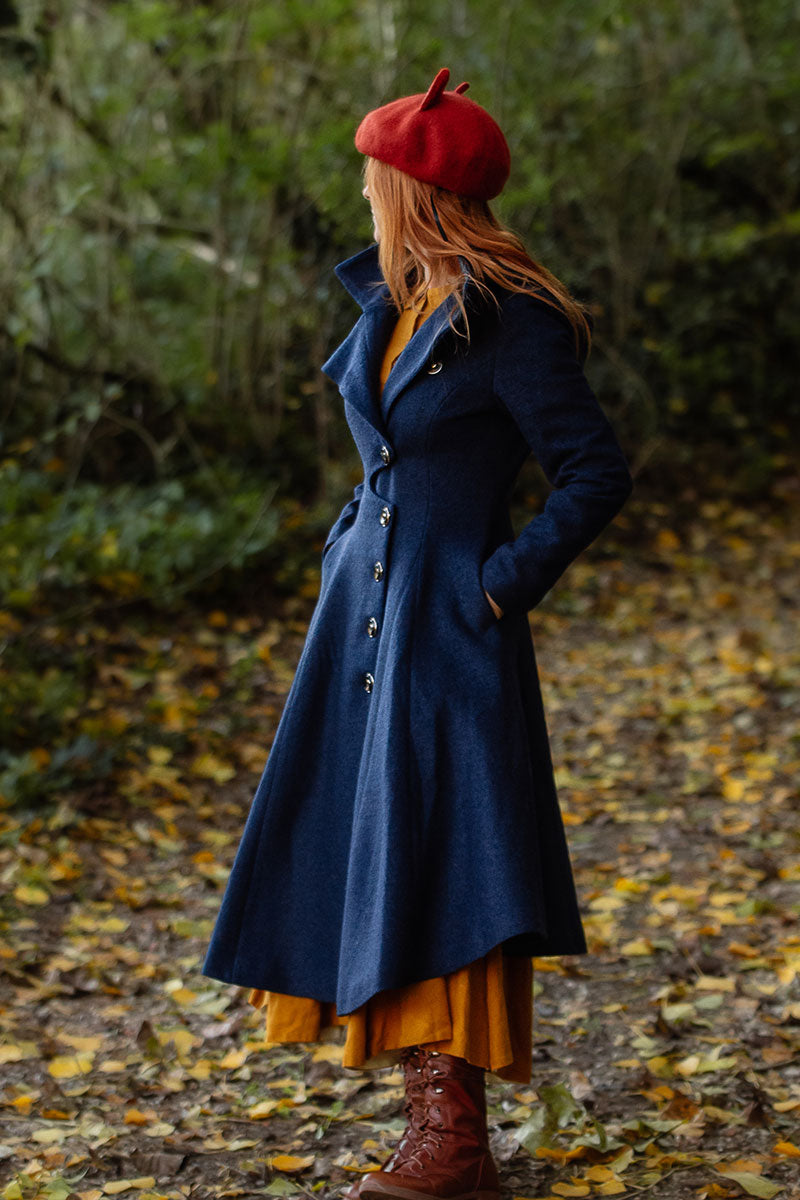 Hooded Asymmetric Winter Wool Coat C3809