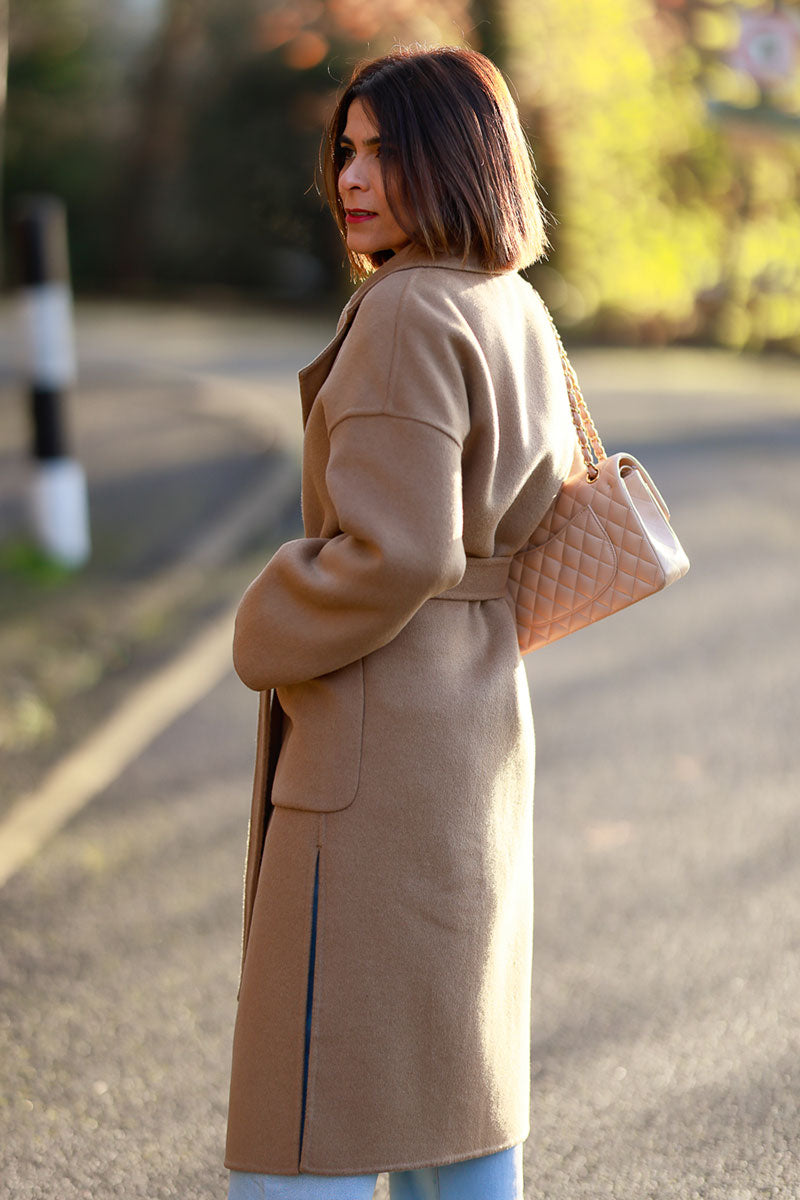 Winter Warm Belted Wool Coat C3822