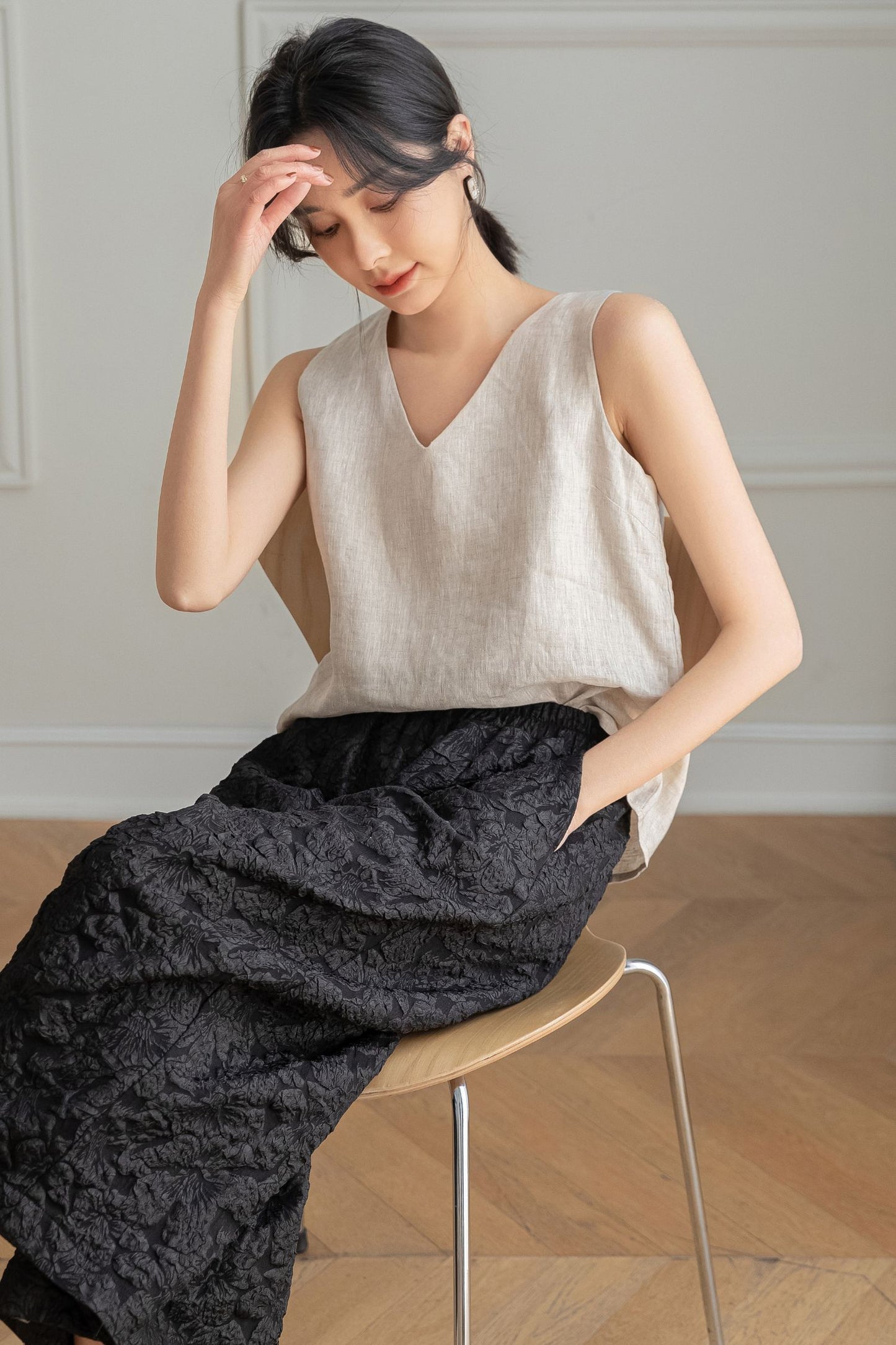 Women's Casual Loose Linen Vest C3199