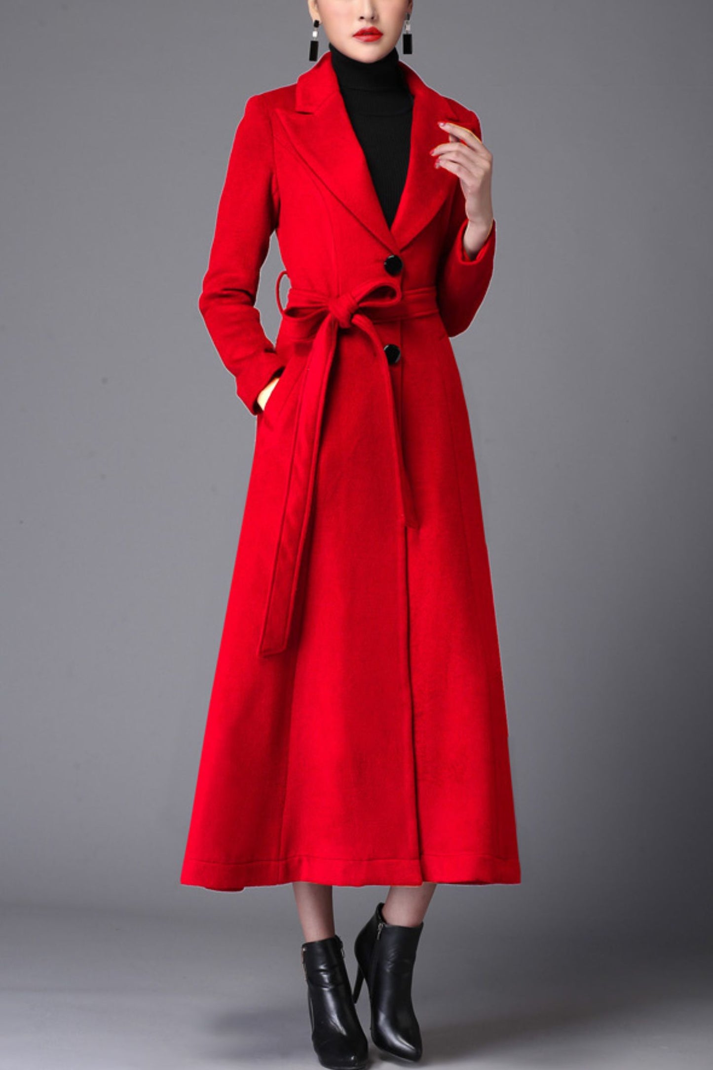 Women's Autumn and winter wool coat C4224