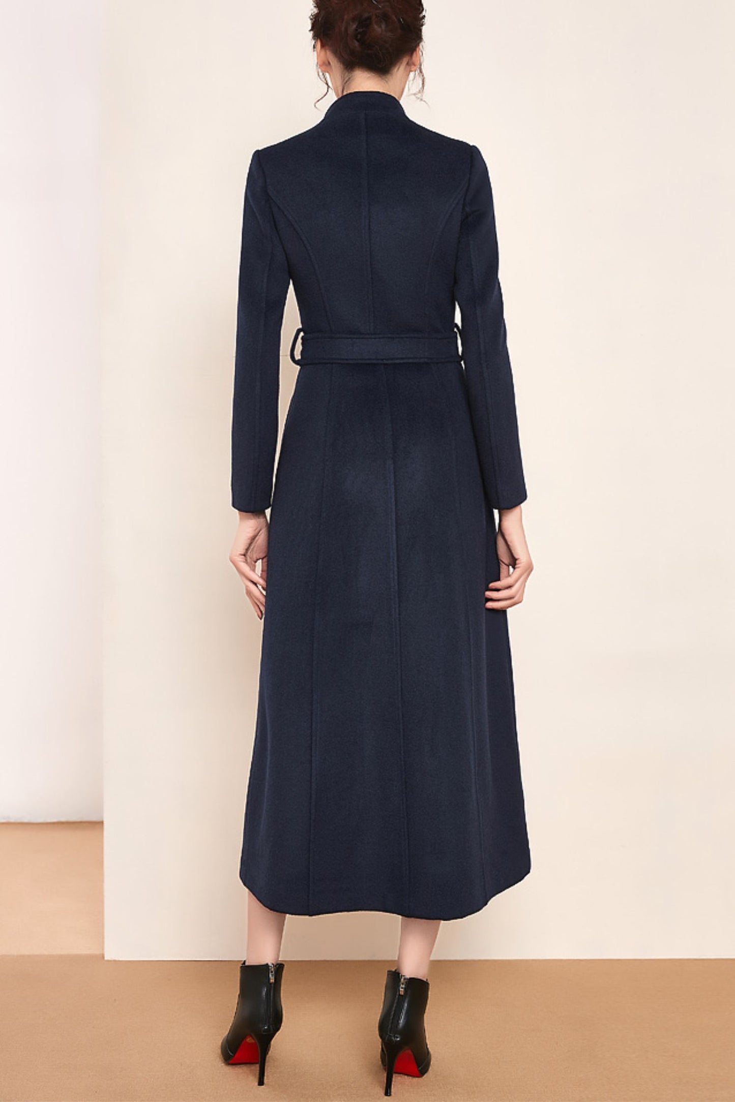 winter long stand-up collar wool coat C4148