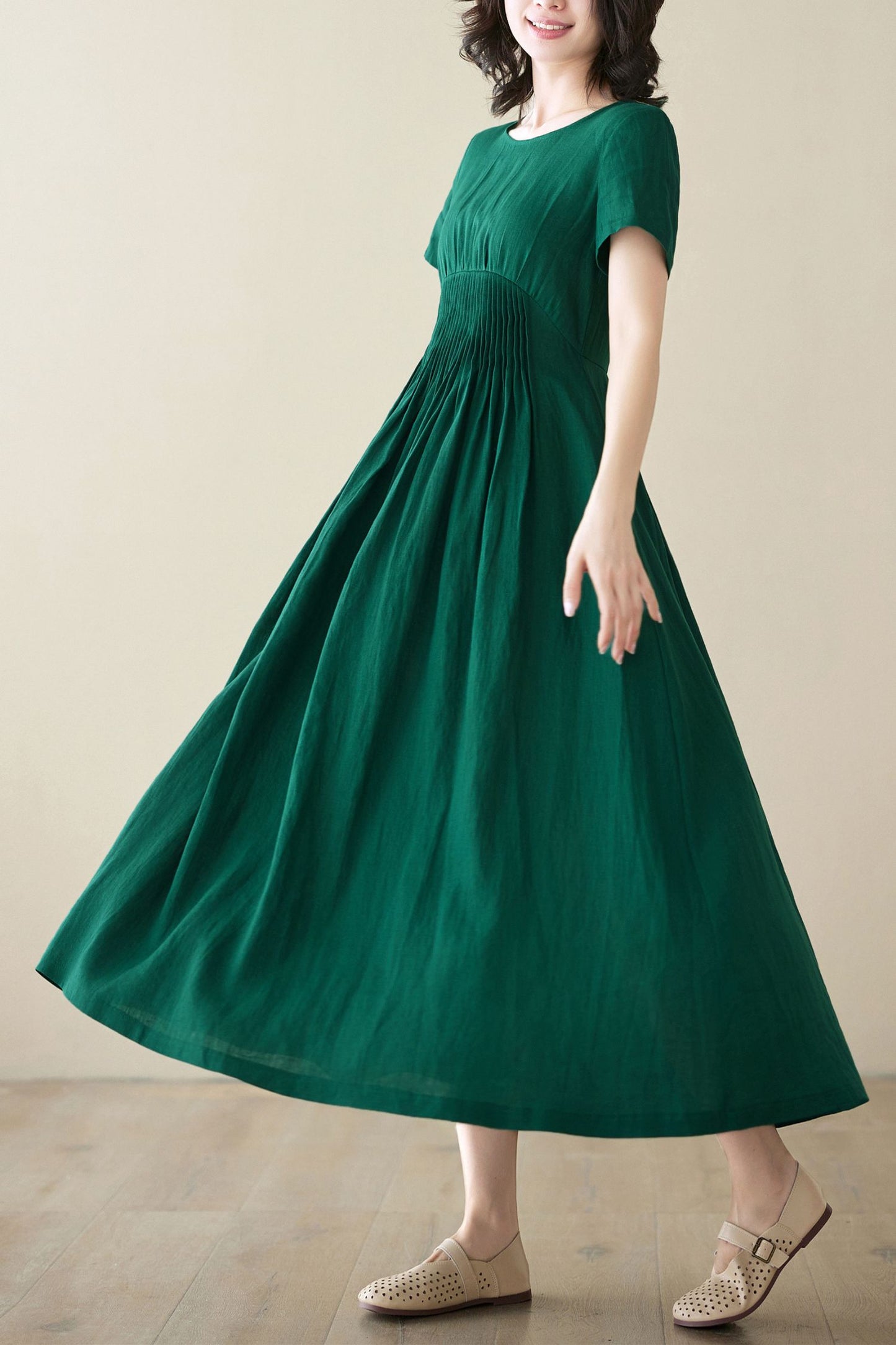 Short sleeve maxi dress C3953