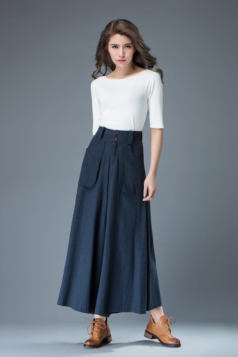 Wide leg pants, Linen pants, Palazzo pants C837