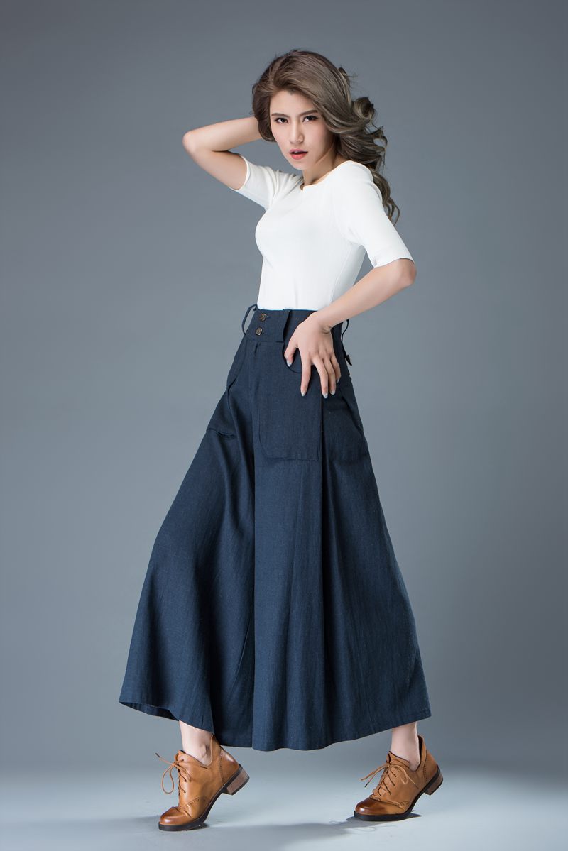 Wide leg pants, Linen pants, Palazzo pants C837