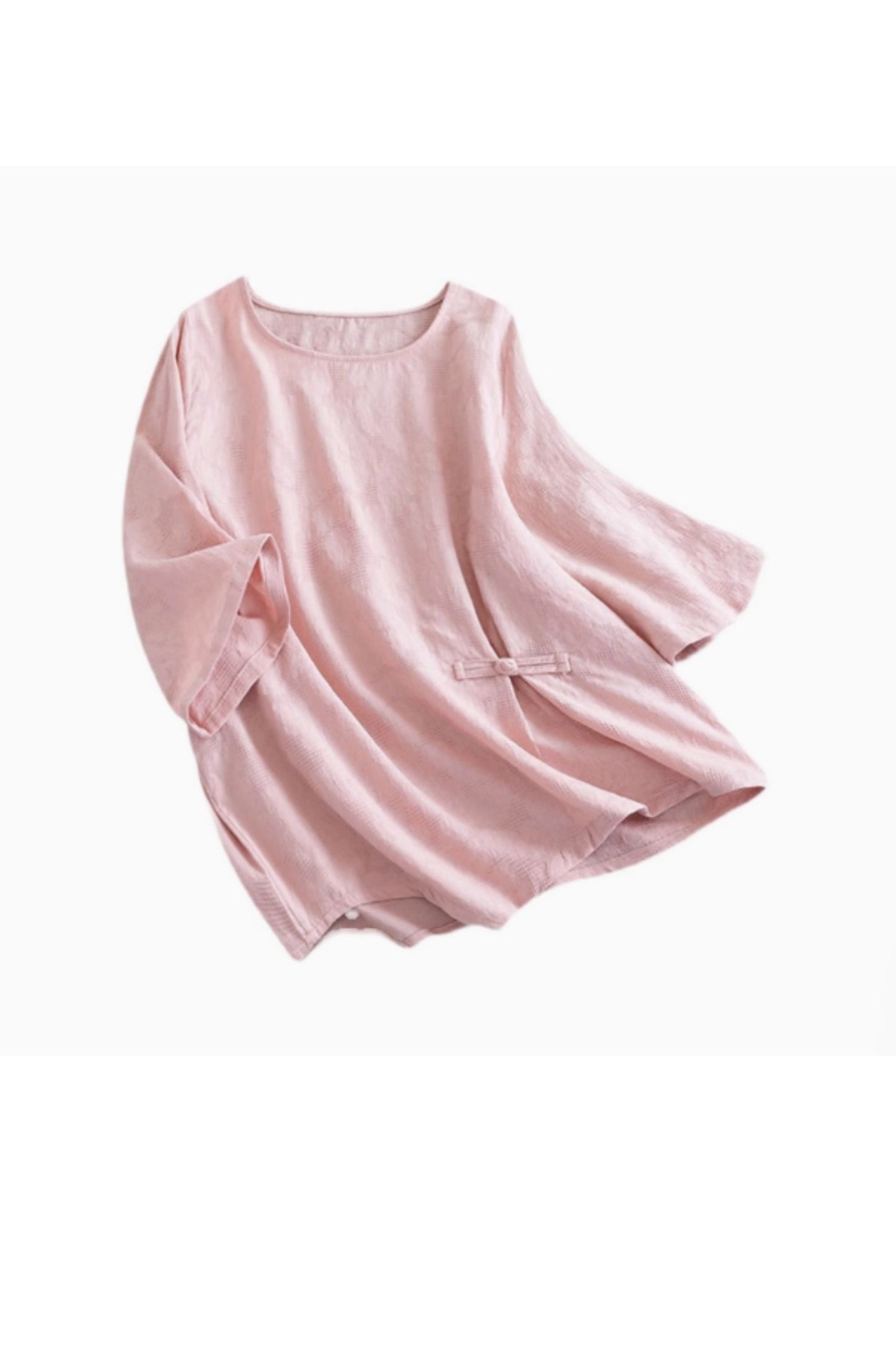 Asymmetrical Loose fitting casual linen blouse C5053