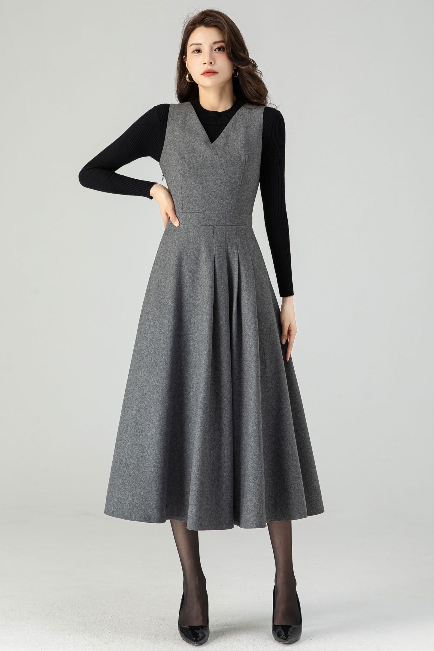 Womens Winter Wool Dress C3617 -Size S us4 #CK2301163