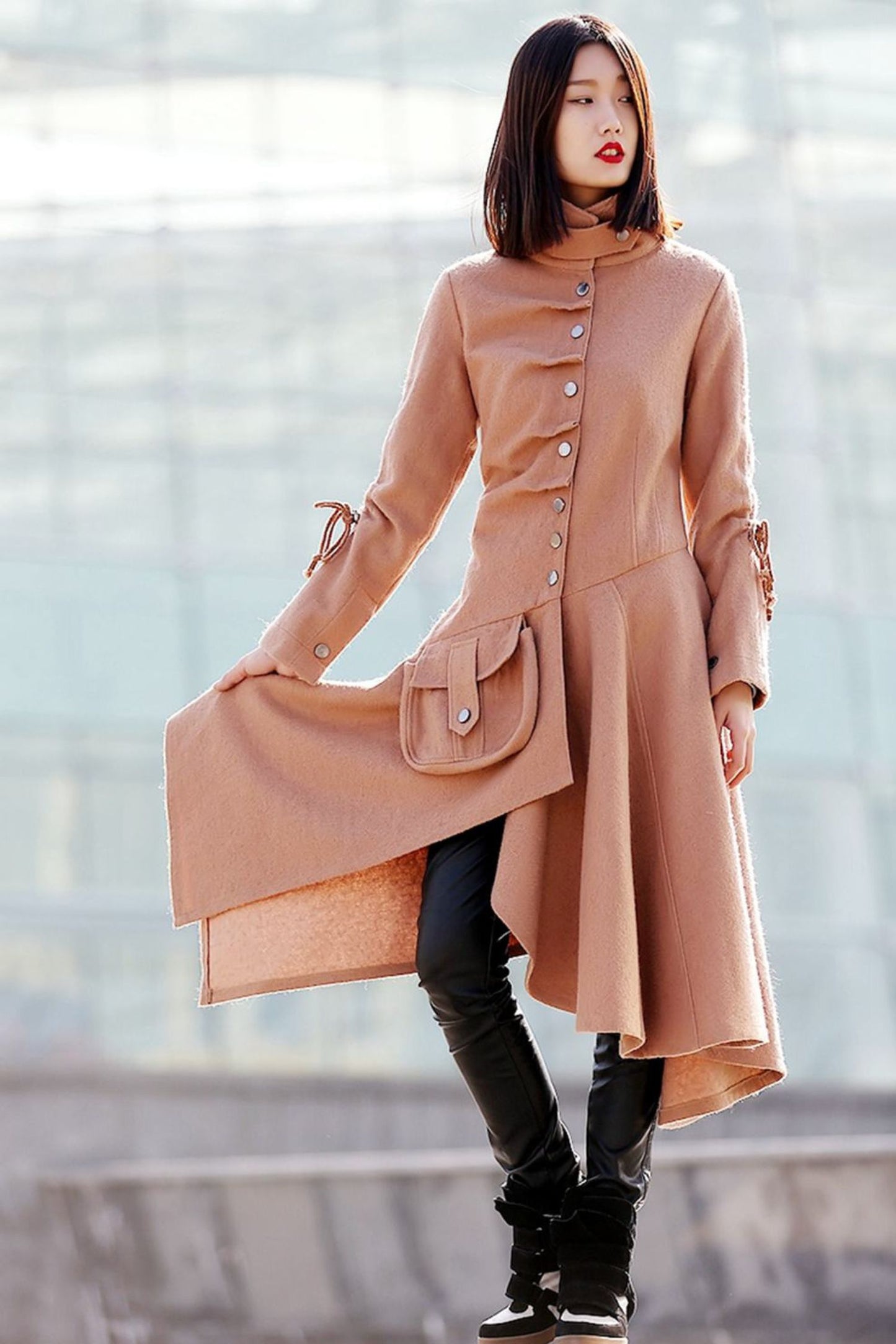 Asymmetrical Swing Coat C180