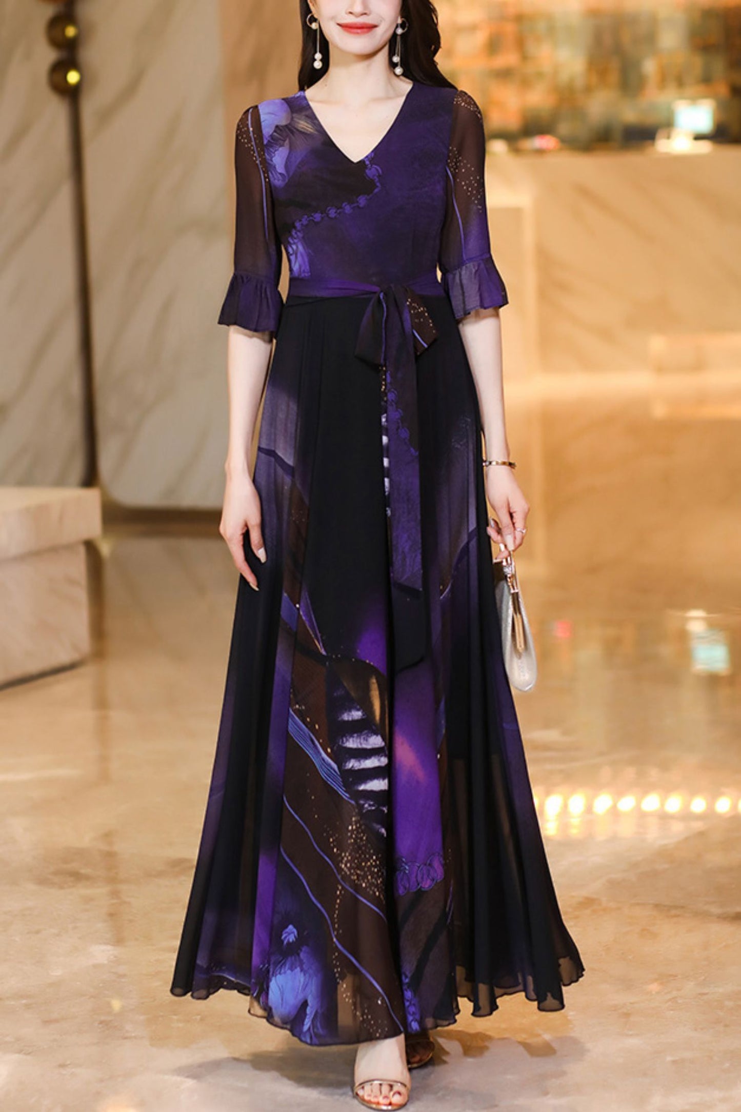 women summer large swing long dress C4057