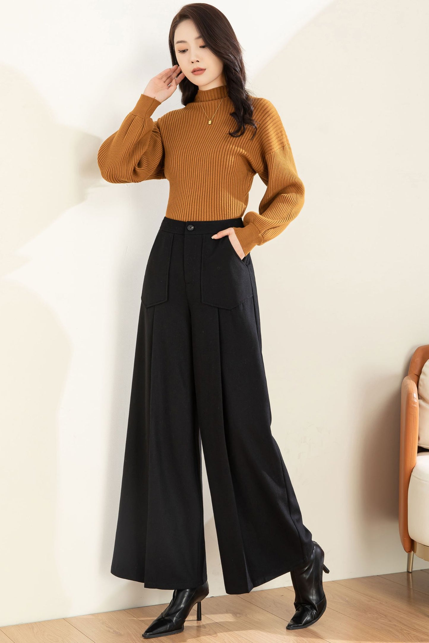 Autumn Winter Wide Leg Pant C3604 -Size XS us2 #CK2301236