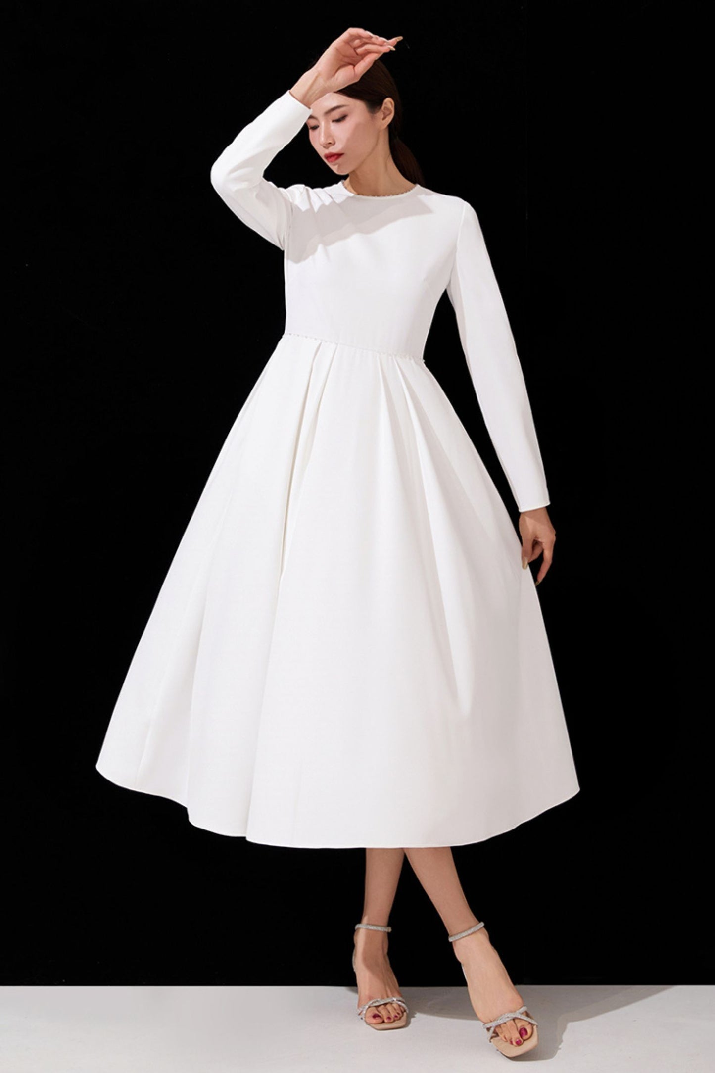 Women's Long Sleeves Wedding Dress C3897