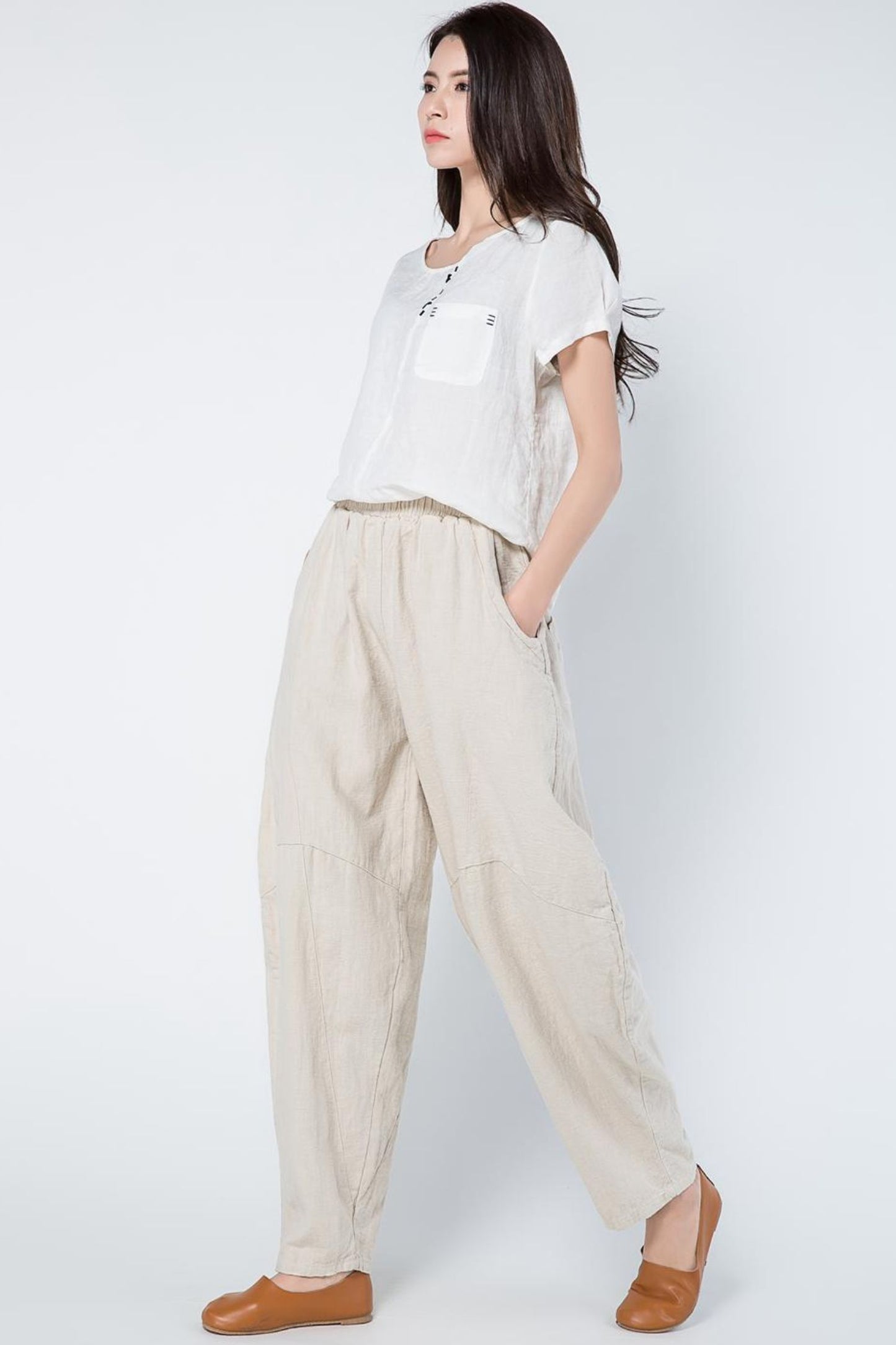 harem pants women, linen pants, women linen pants C1103