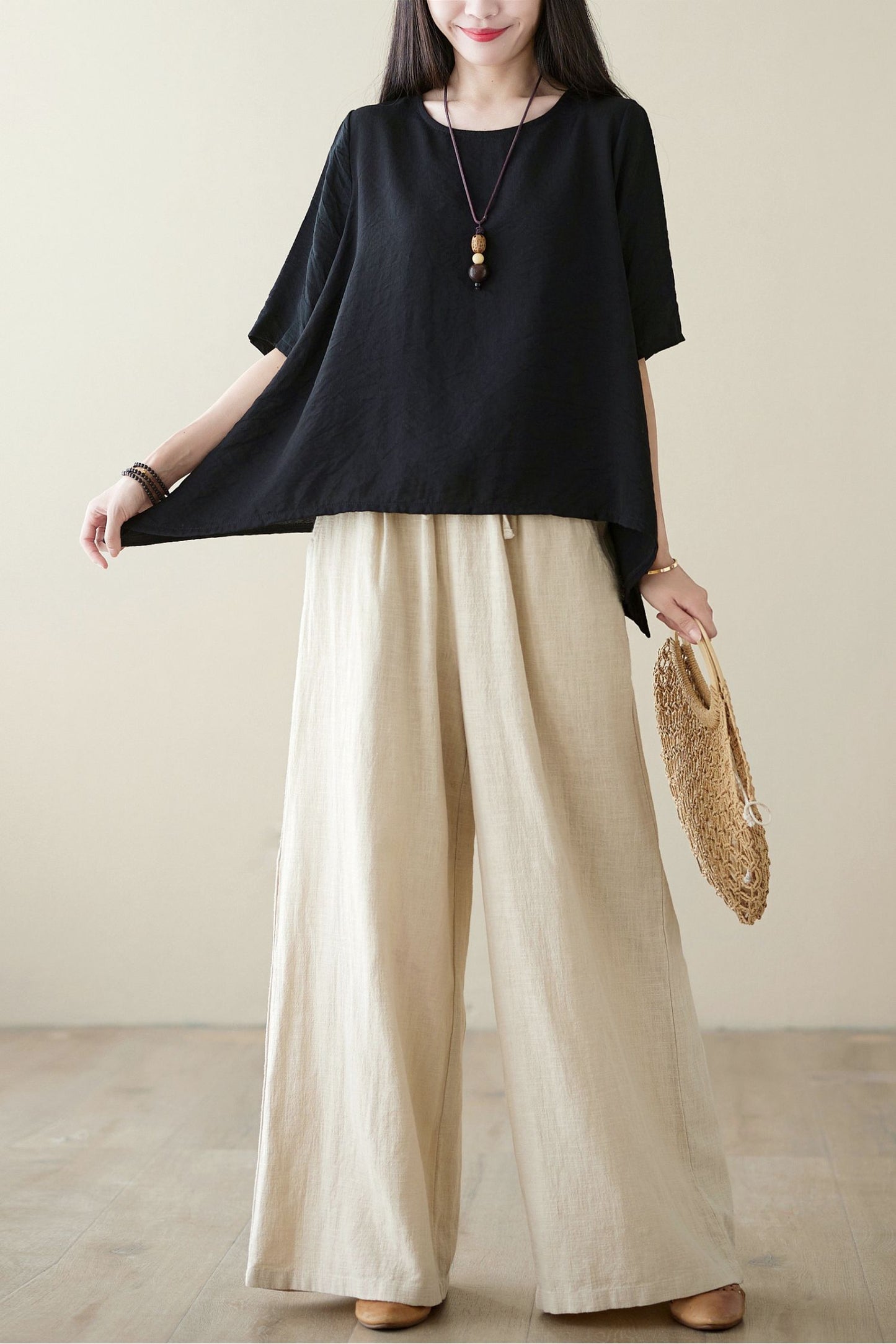 Loose fit pants with pockets C3961 -Size US4 #CK2400112