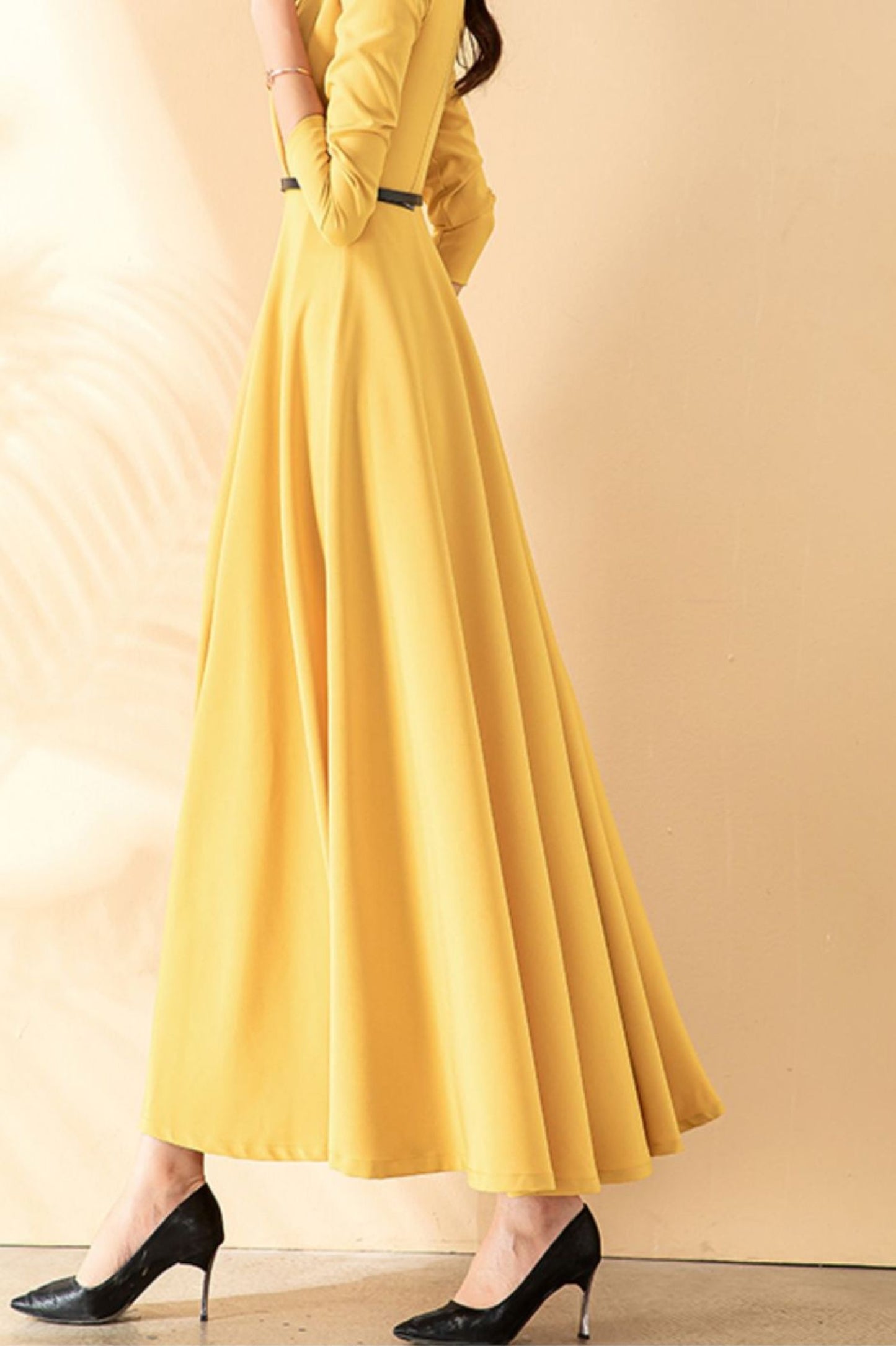 Suit Collar Long Sleeve dress C4153