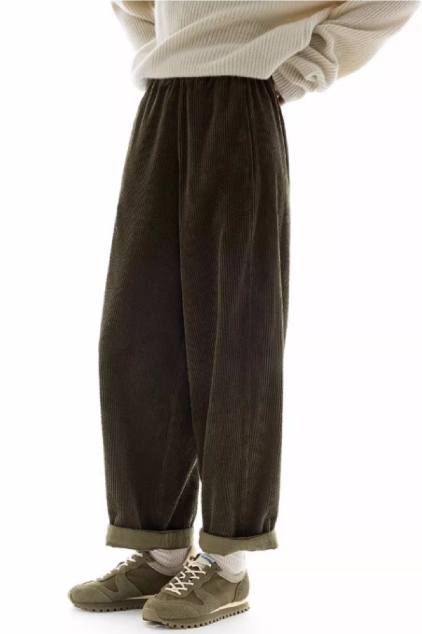 Wide leg long corduroy pants C5120