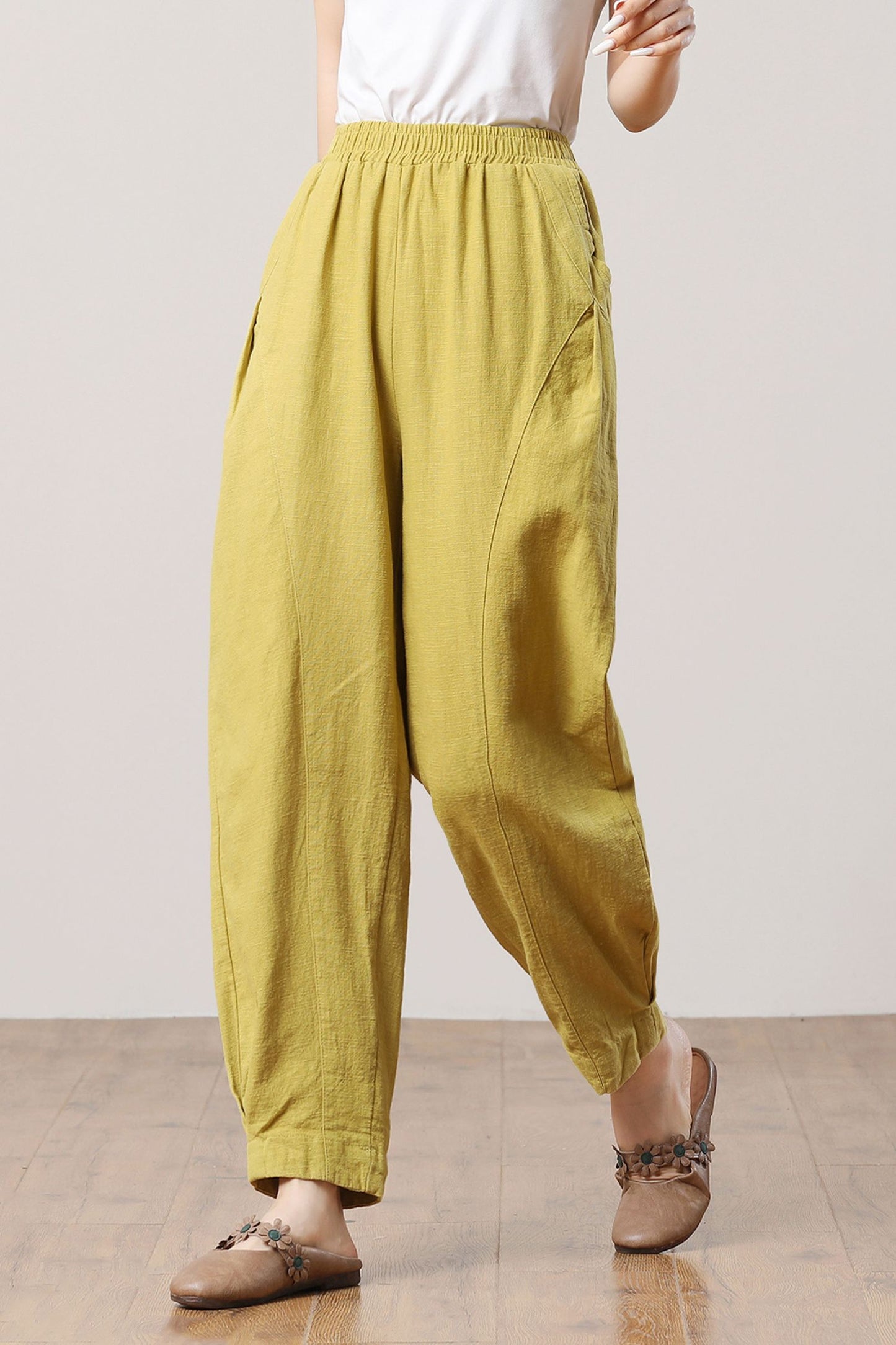 Women's Long Casual Linen Pants C3284