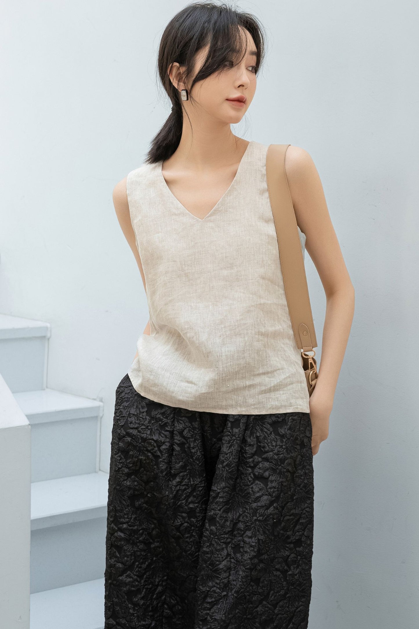 Women's Casual Loose Linen Vest C3199