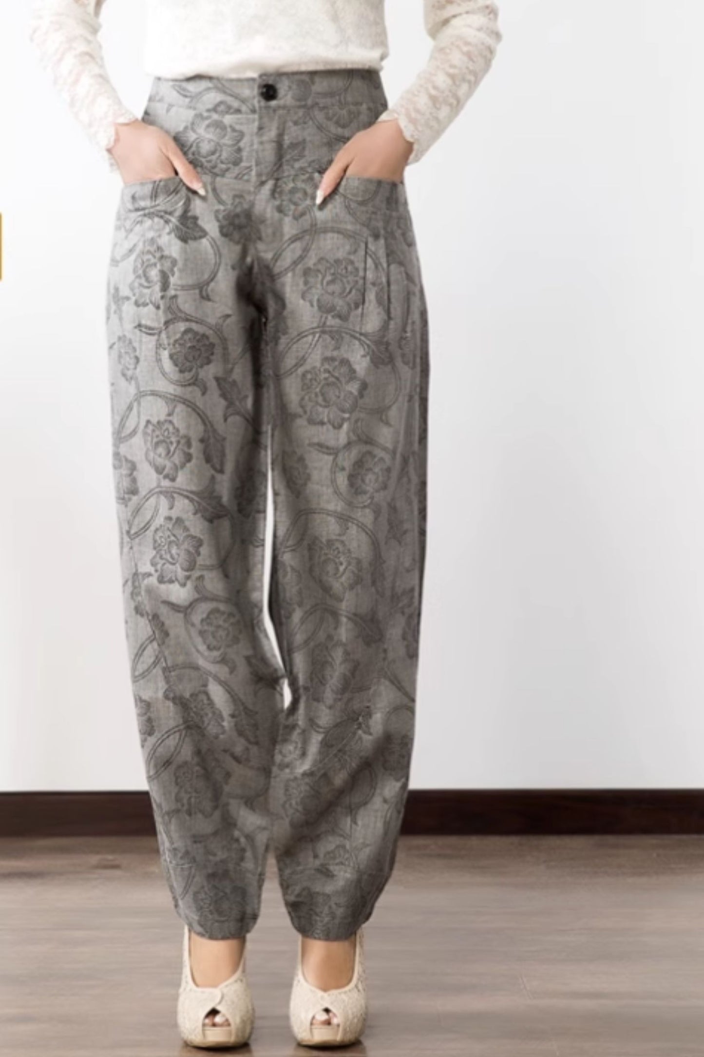Summer linen long pants women c5070