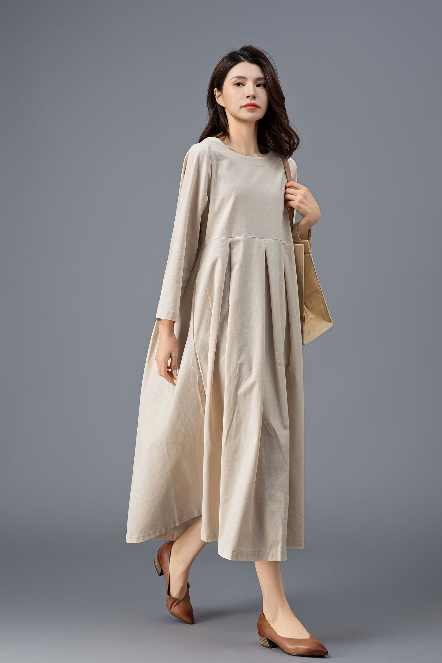 Women's Spring Casual Linen Dress C3917