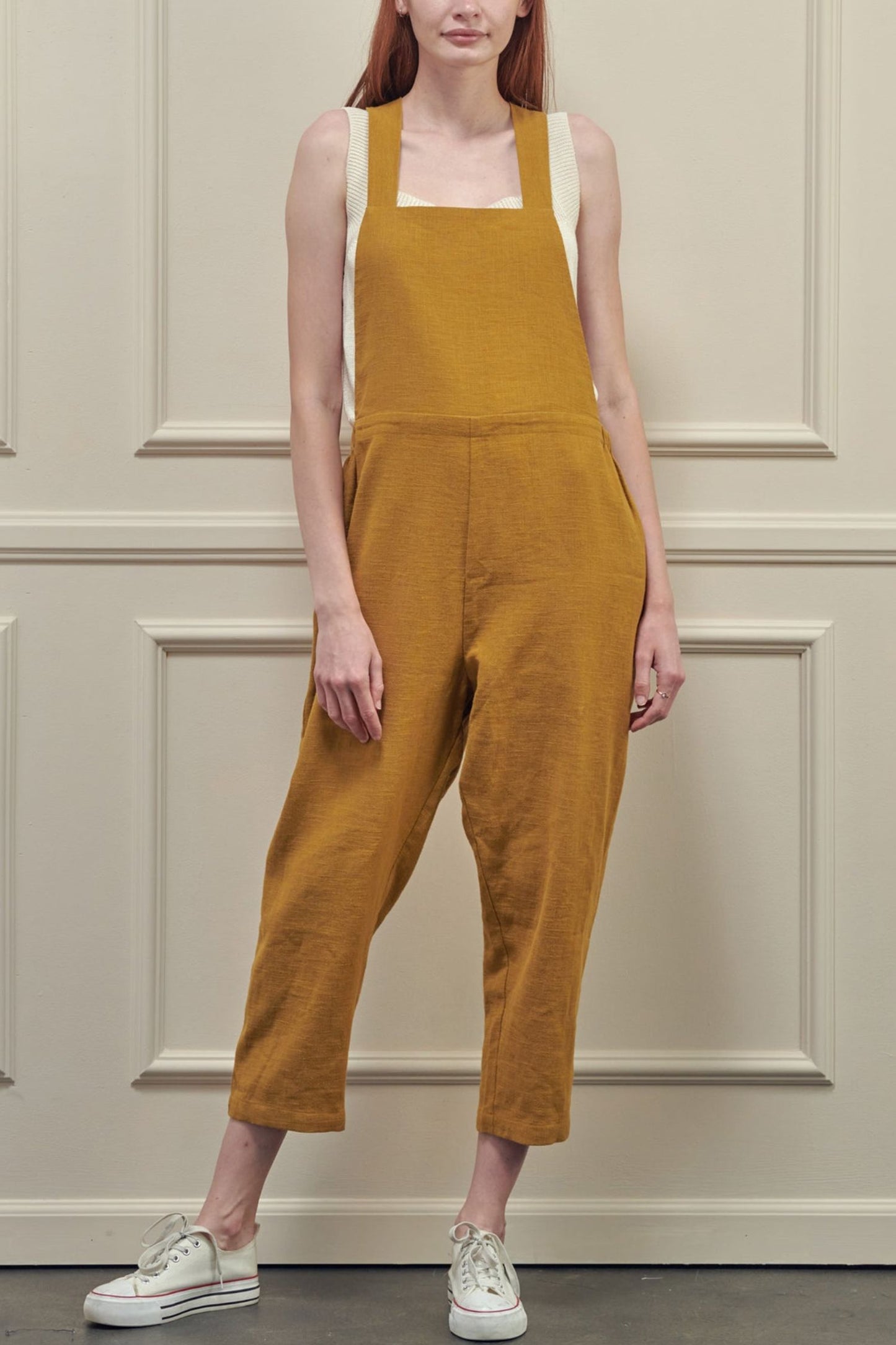 Loose Linen overall pants TT0014