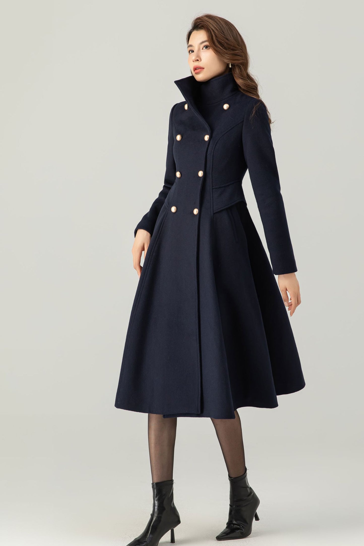 Double Breasted Wool Coat C3701