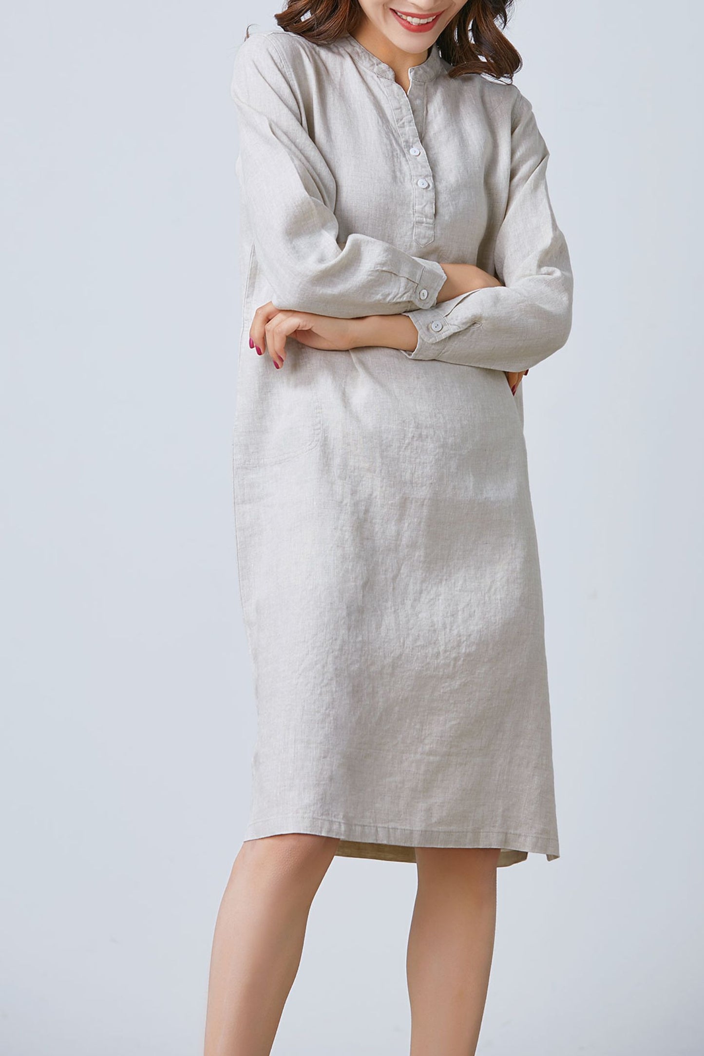 Summer casual linen dress C1674