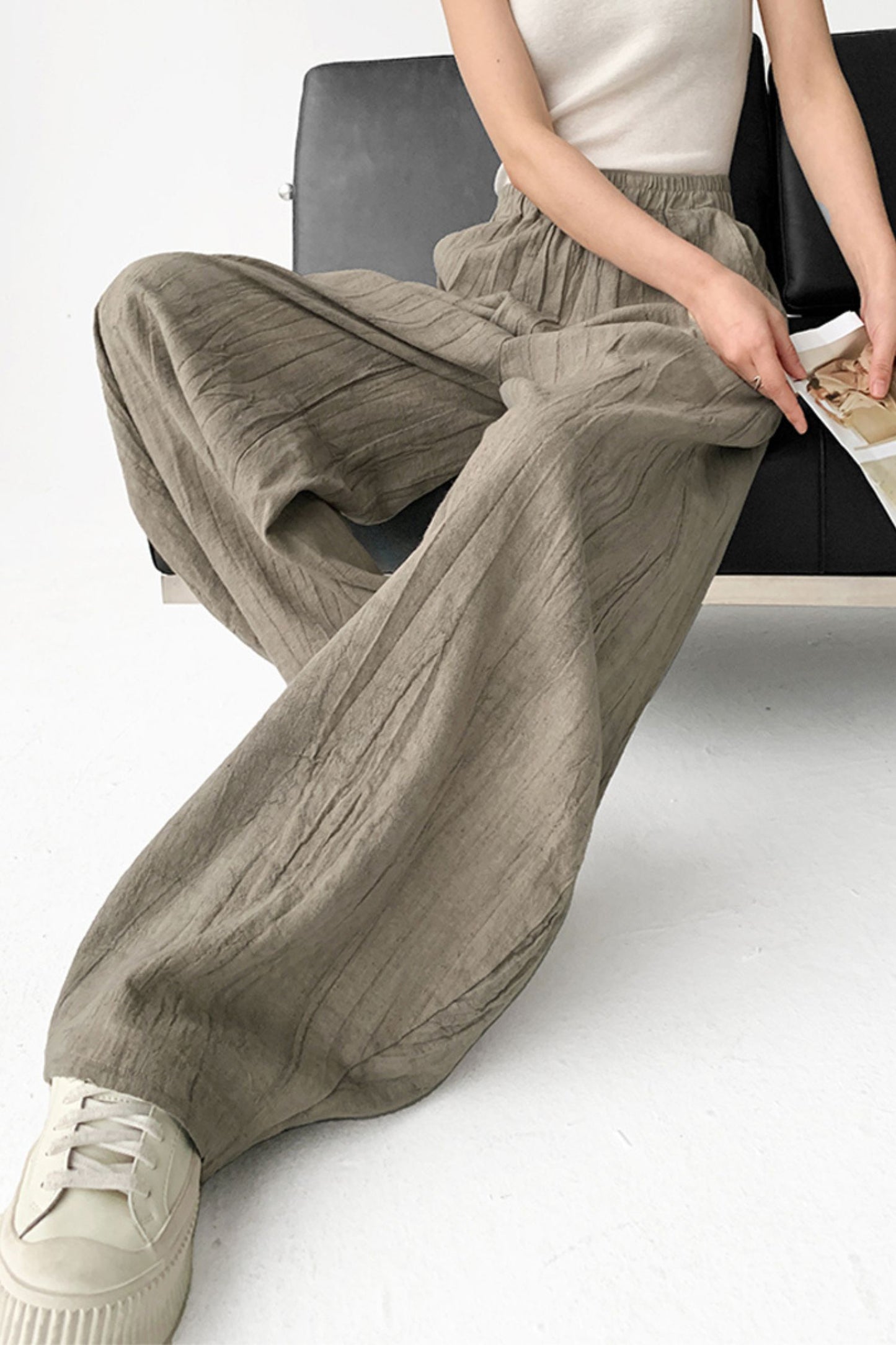 spring and autumn leisure cotton linen lantern pants L0608