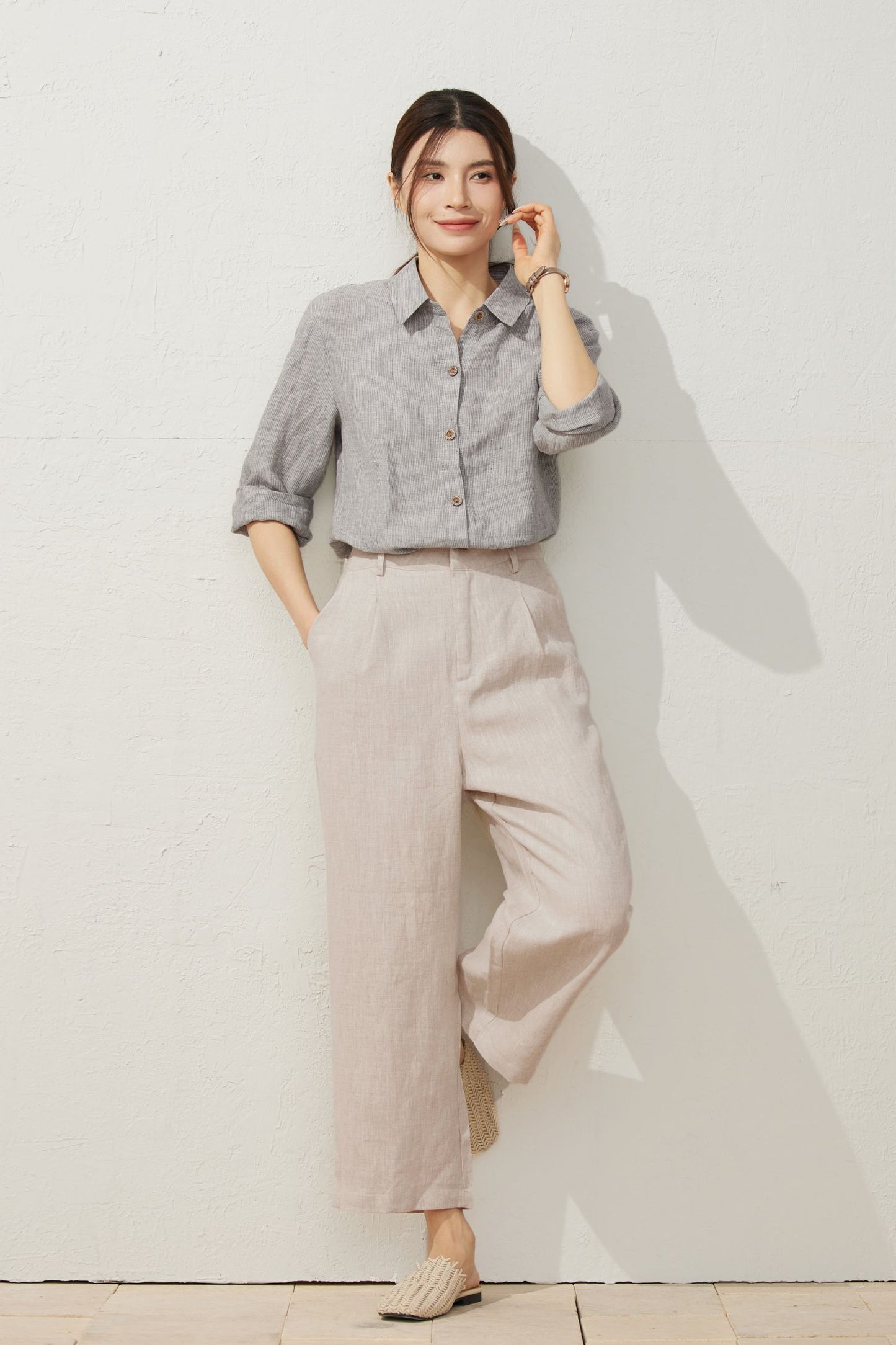 Women's Stylish Linen Pants C3938