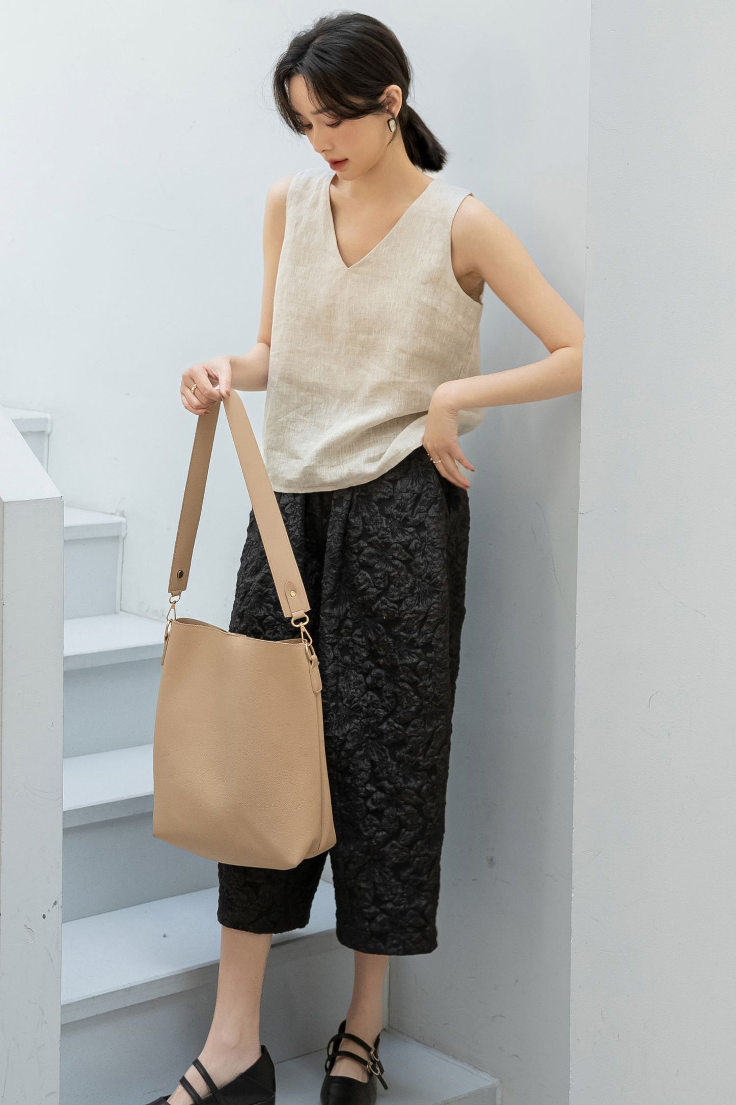 Women's Casual Loose Linen Vest C3199