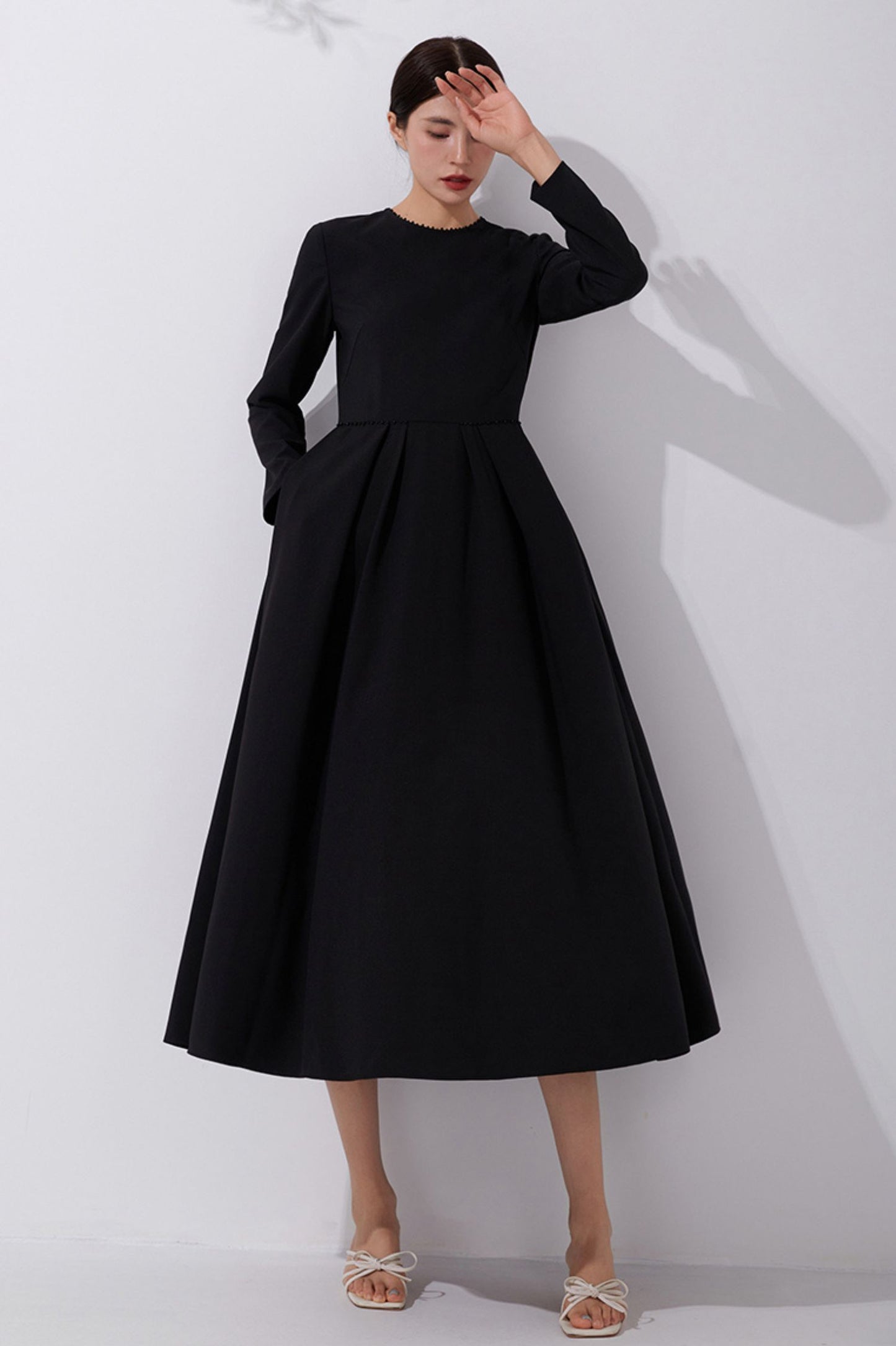 Women's Long Sleeves Black Party Dress C3898