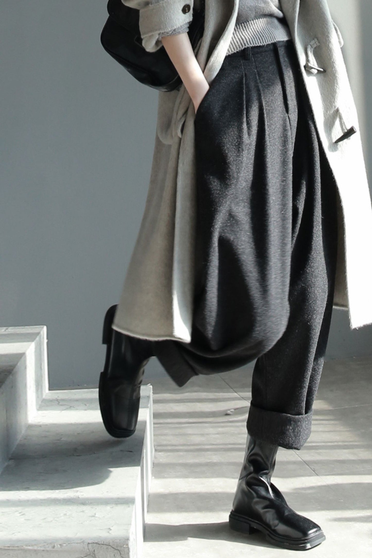 Winter wool womens office pants c5097
