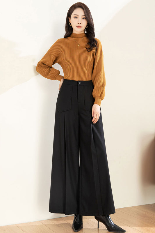 Autumn Winter Wide Leg Pant C3604