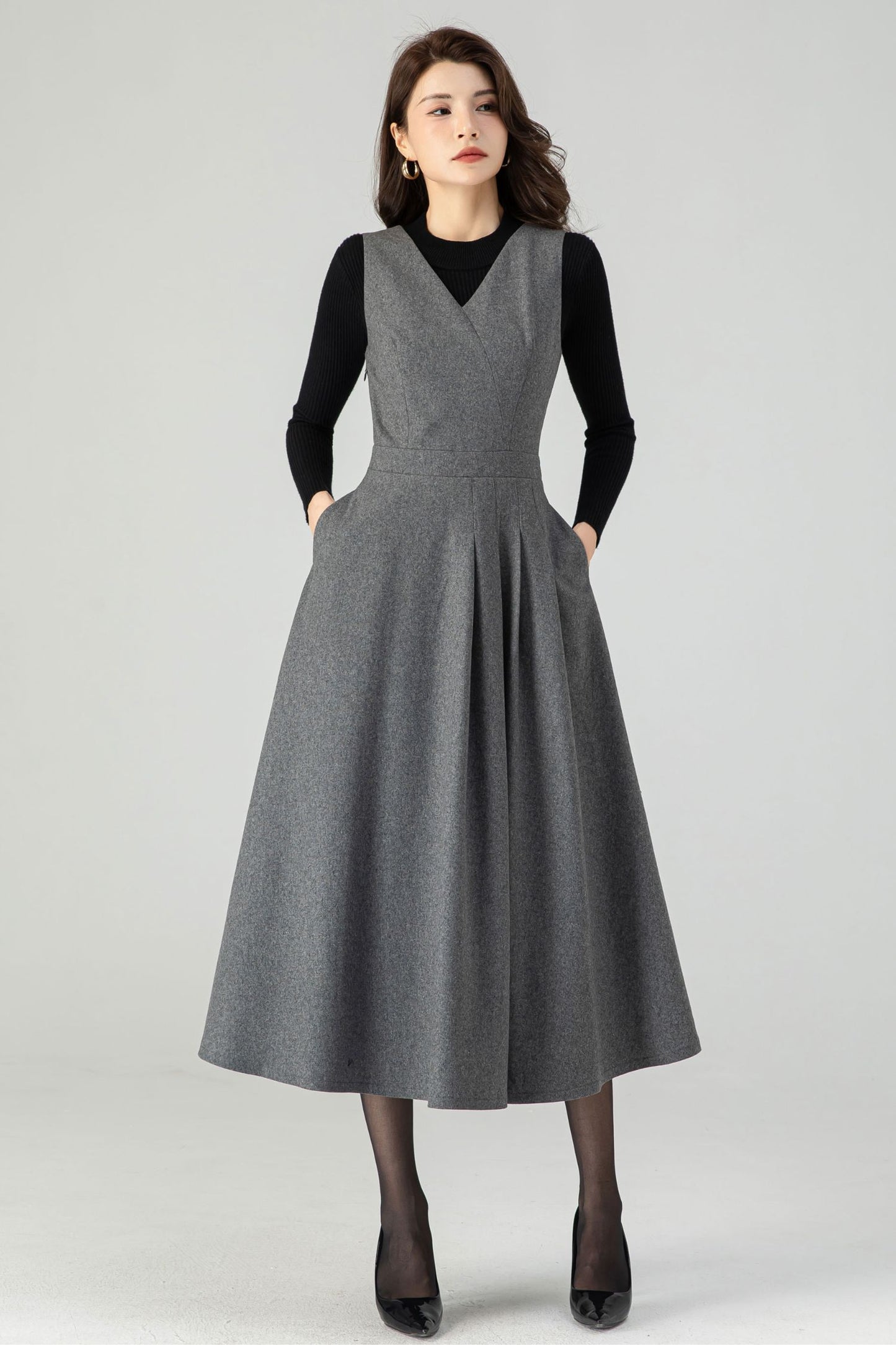 Womens Winter Wool Dress C3617 -Size S us4 #CK2301163