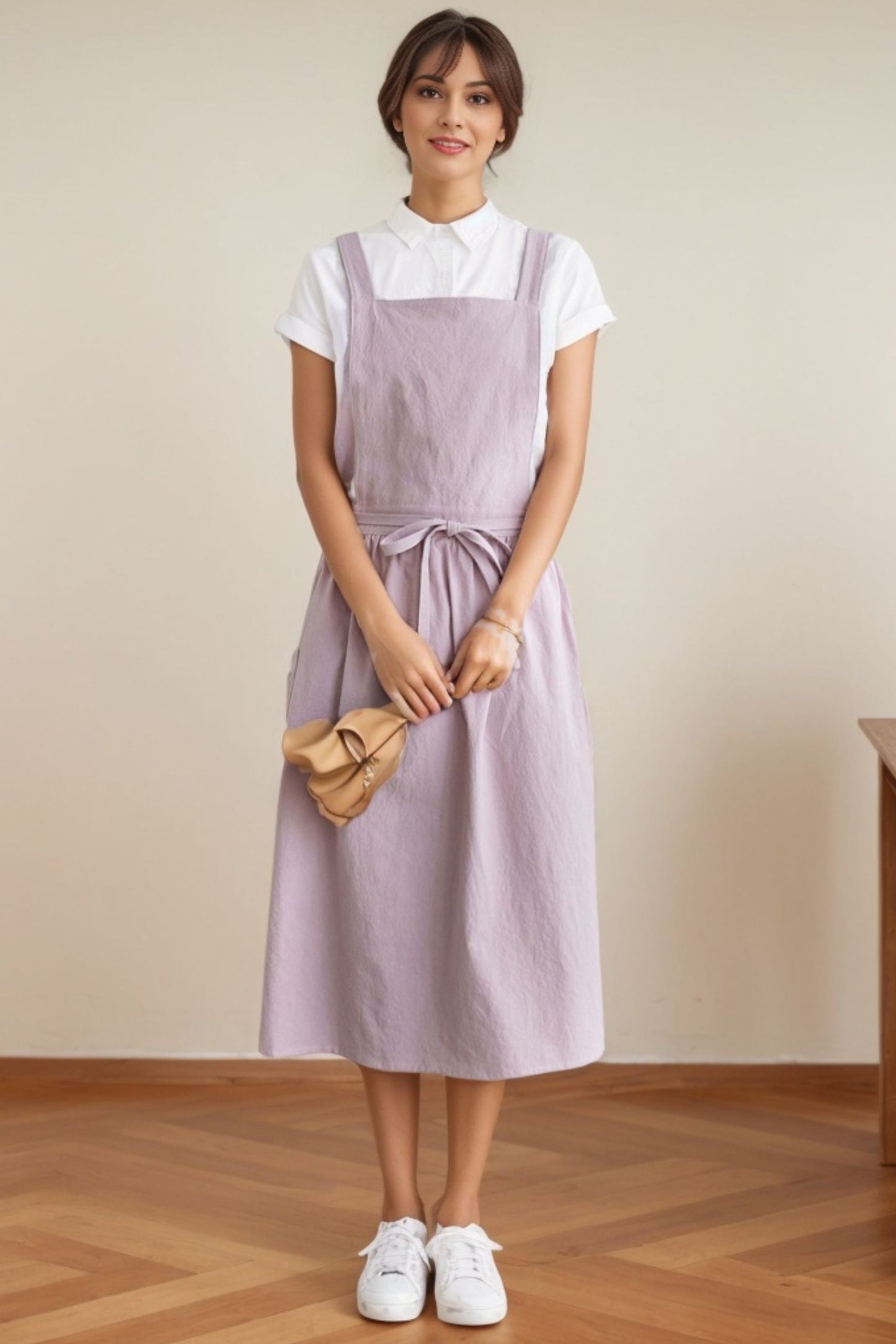 Cooking Apron Dress, A-line Dress C4627