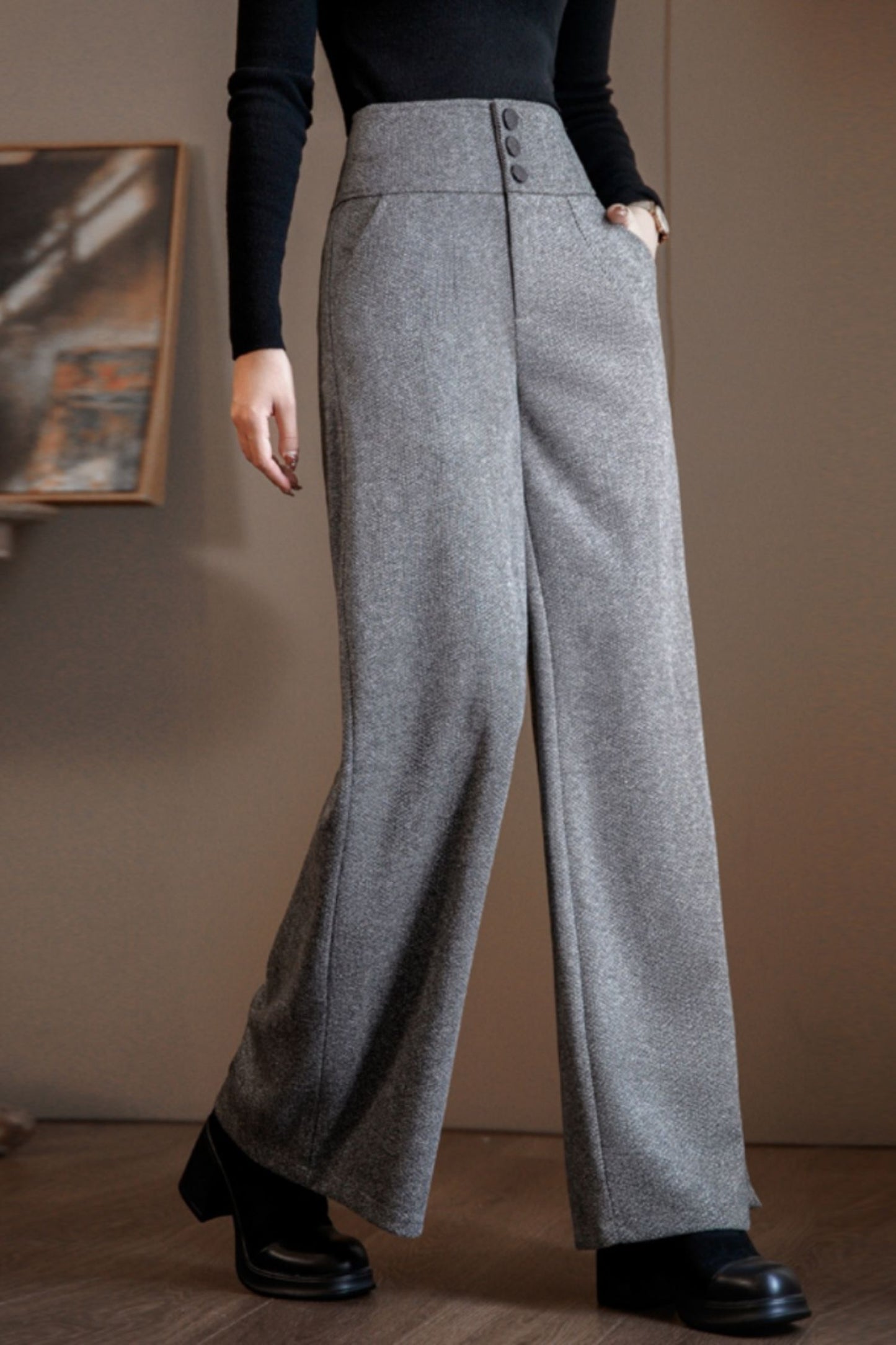 Plus size long womens pants c5090