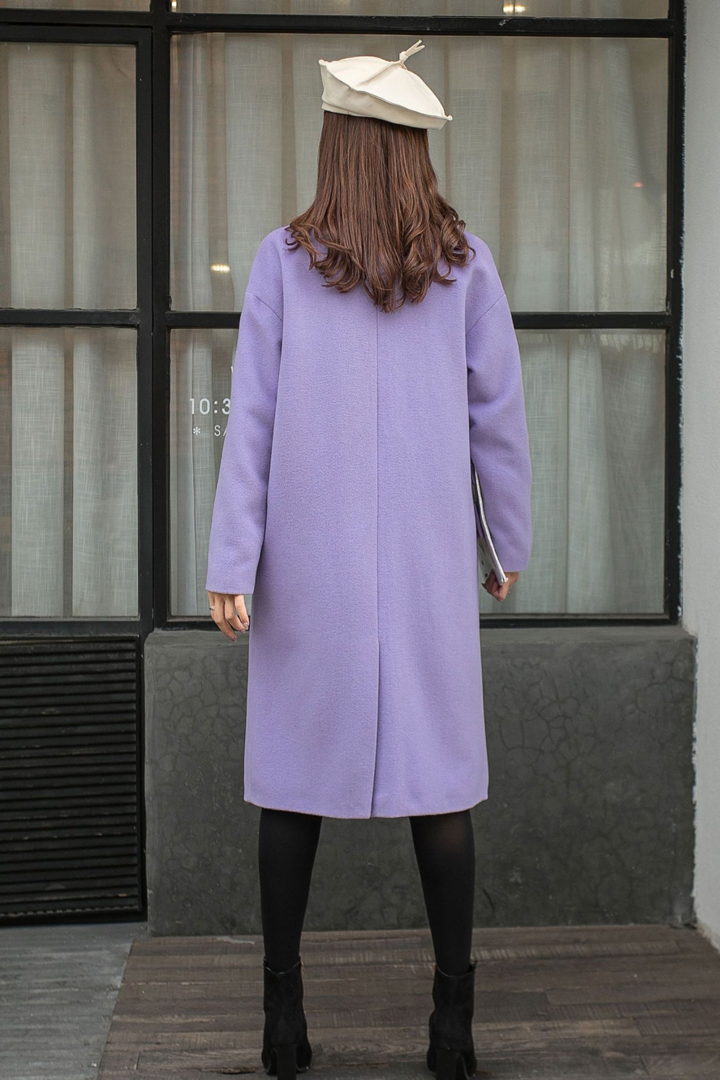 Relaxed Fit Wool Trench Coat C2572