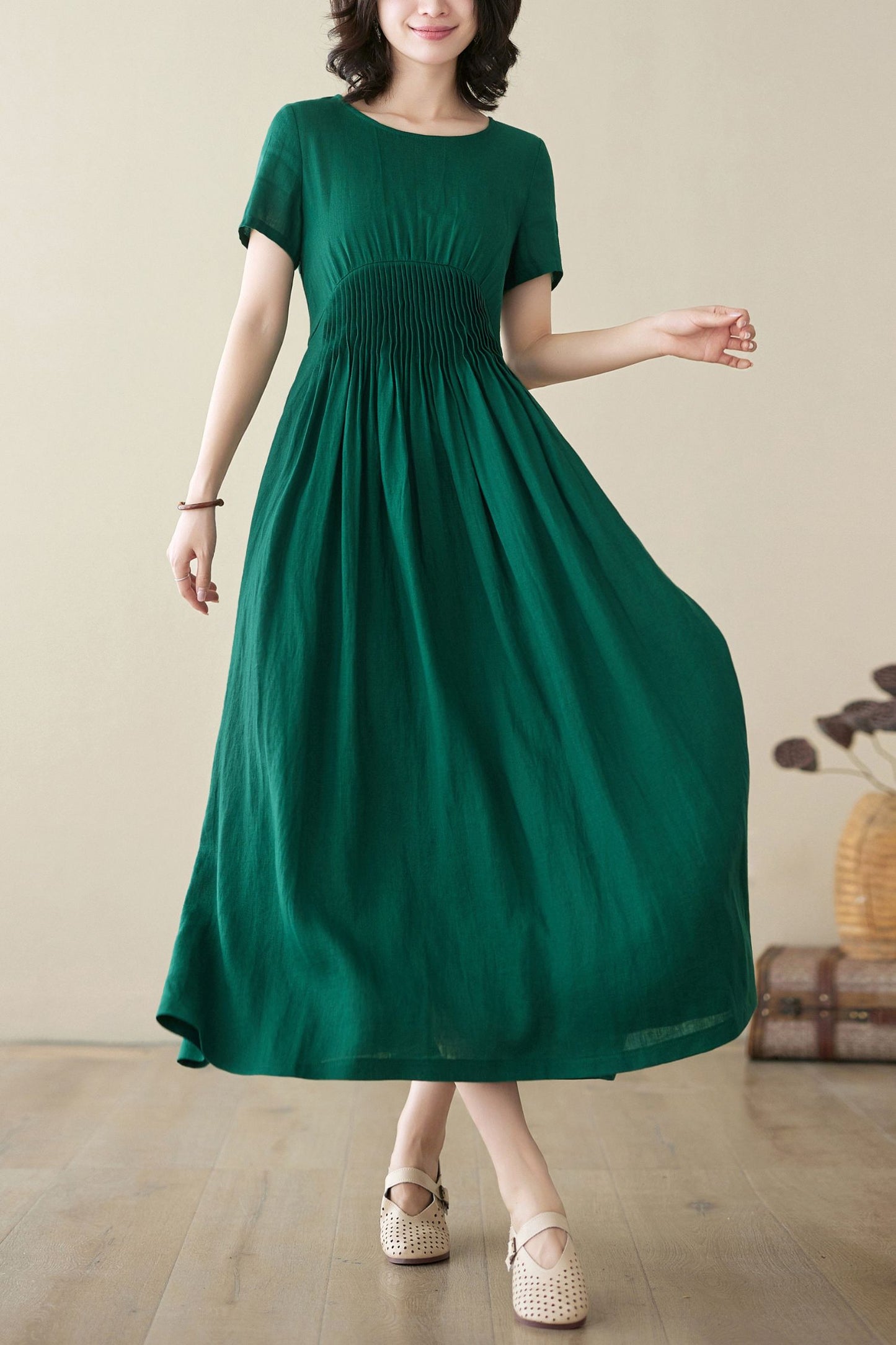 Short sleeve maxi dress C3953
