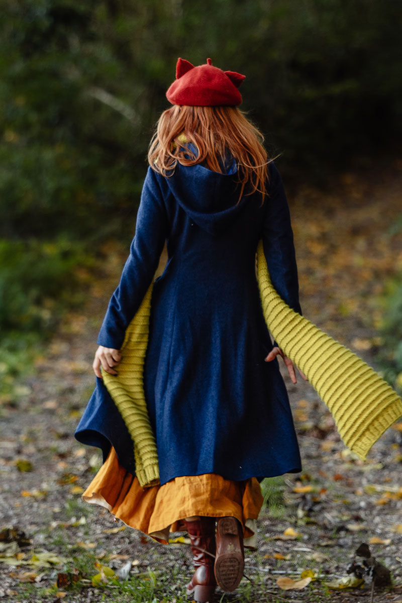 Hooded Asymmetric Winter Wool Coat C3809