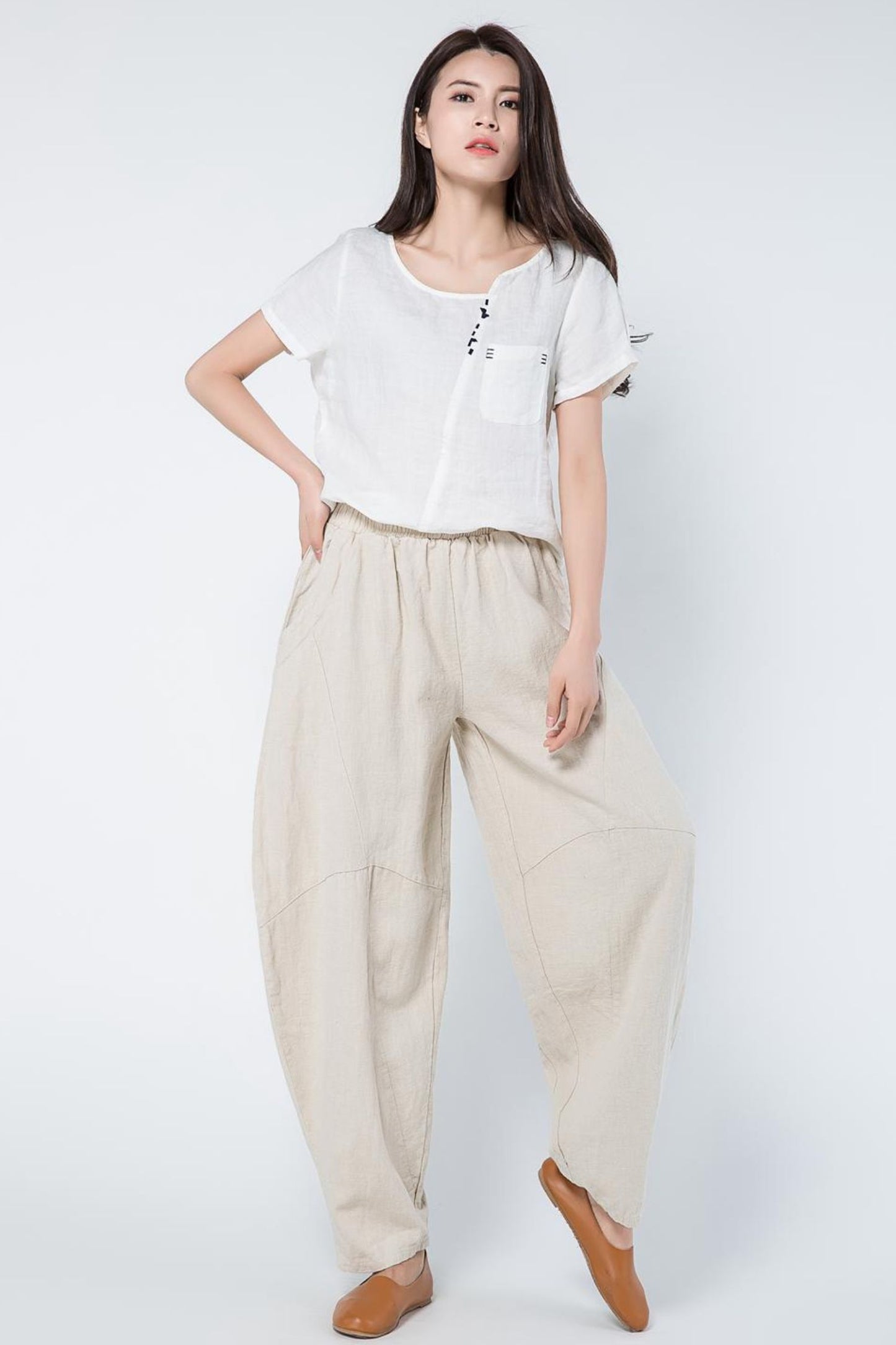 harem pants women, linen pants, women linen pants C1103