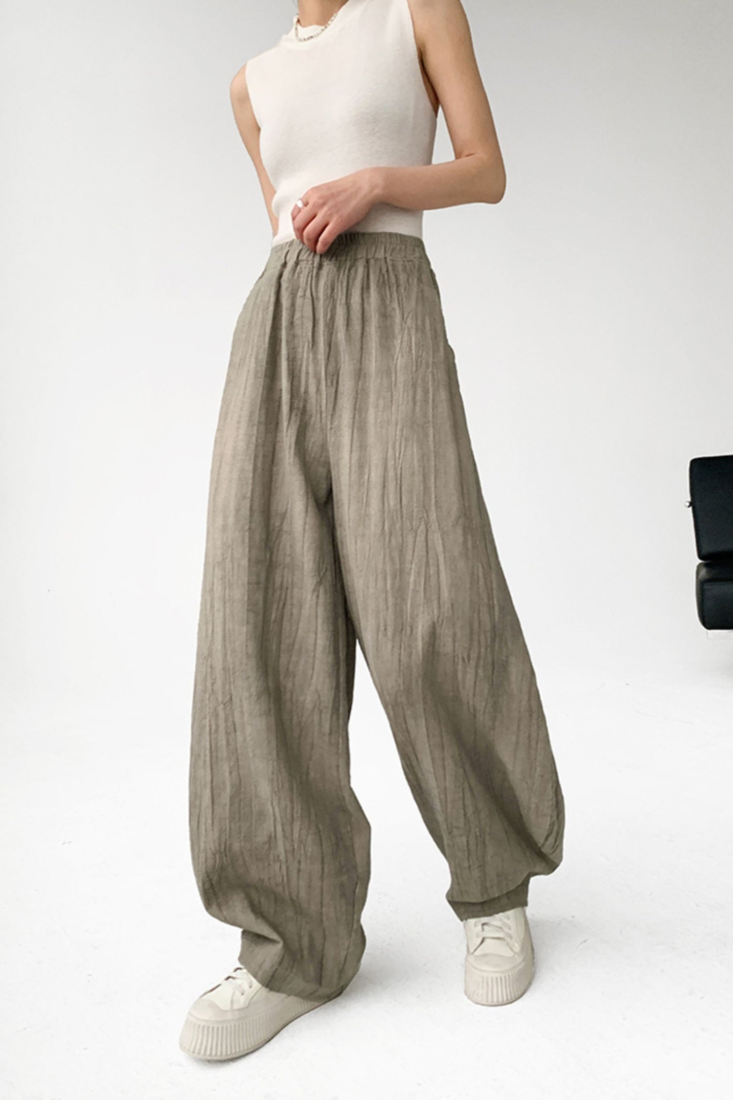 spring and autumn leisure cotton linen lantern pants L0608