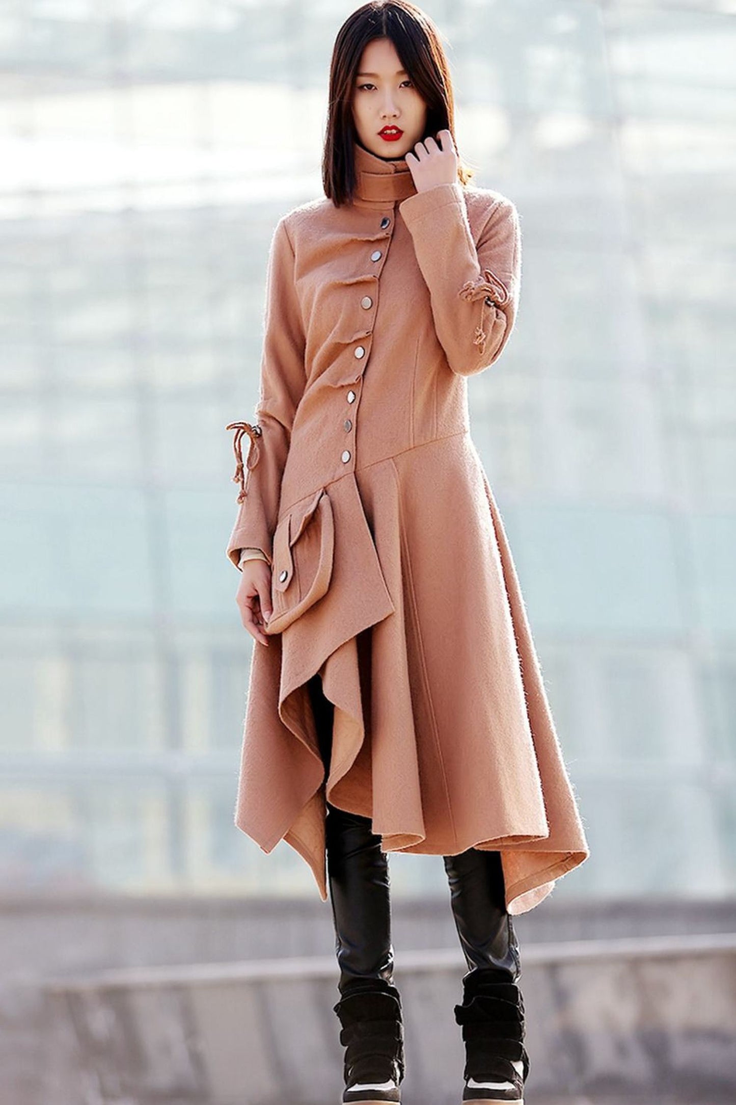 Asymmetrical Swing Coat C180