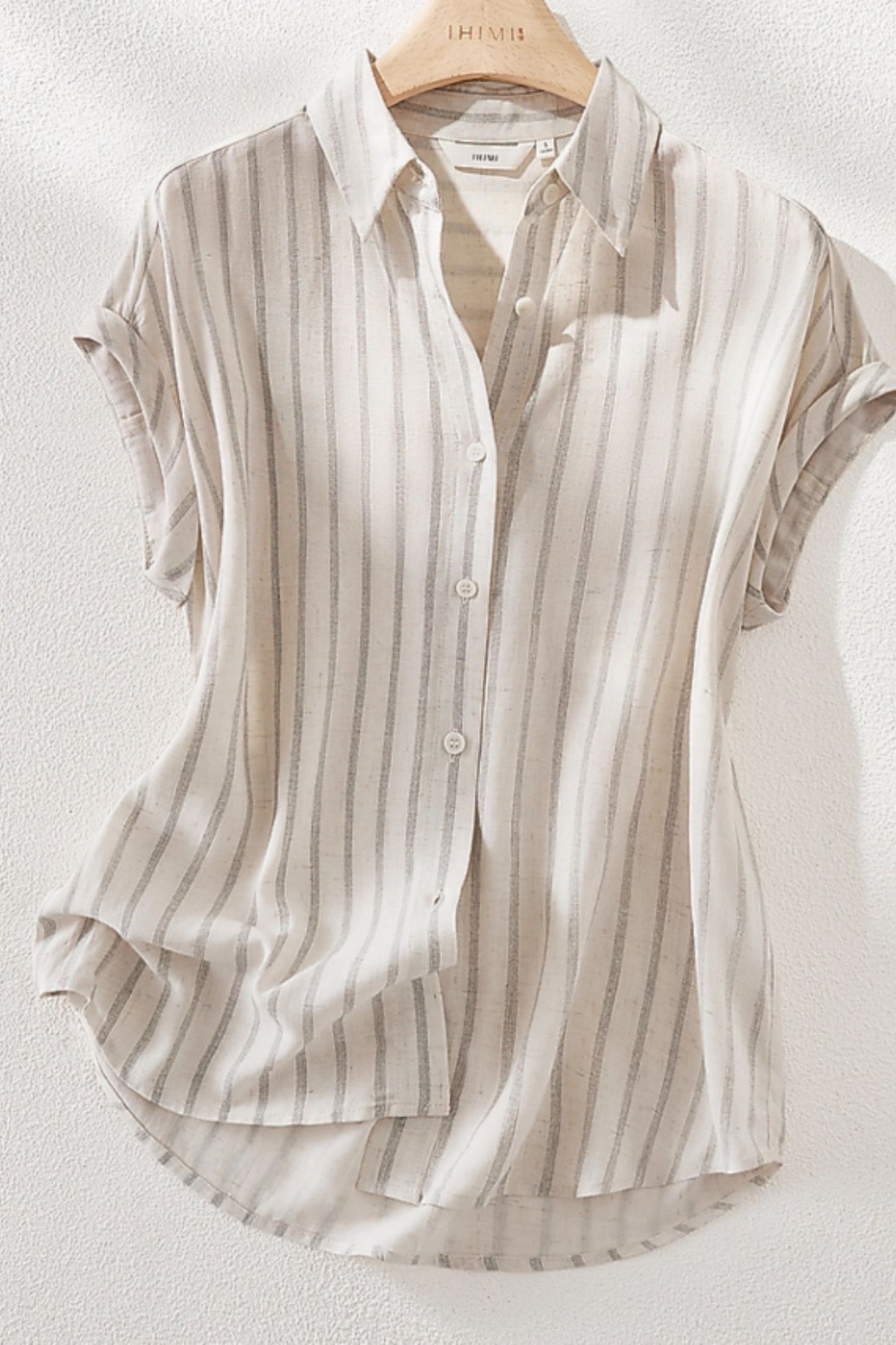 Striple linen summer shirt top women C5044
