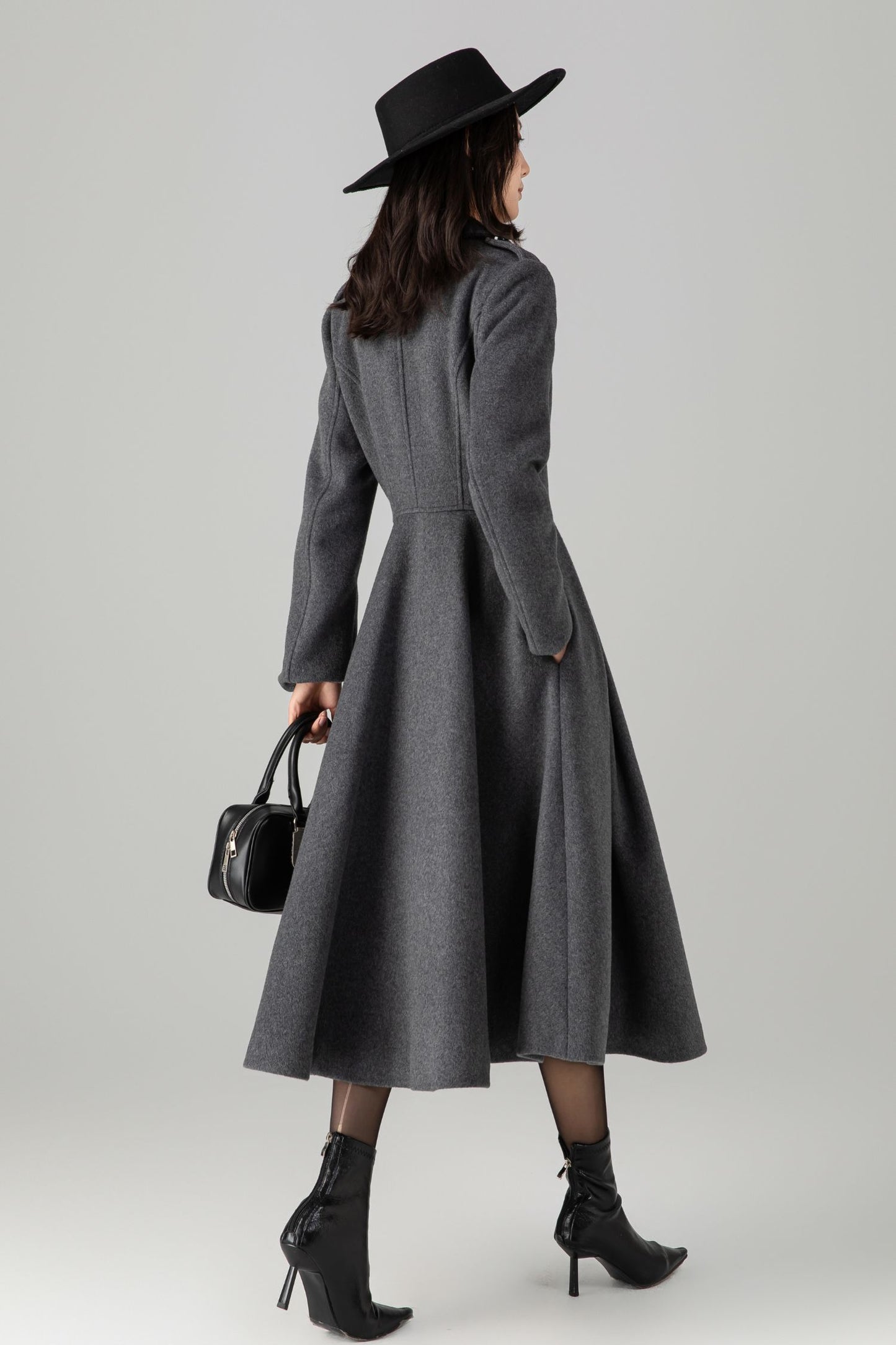 Double Breasted Maxi Wool Coat C5268