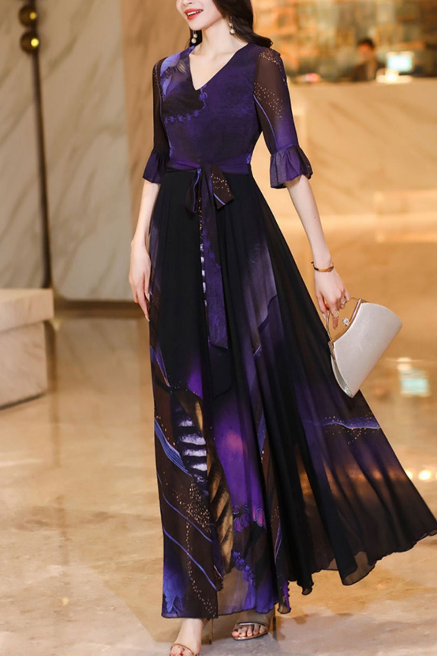 women summer large swing long dress C4057
