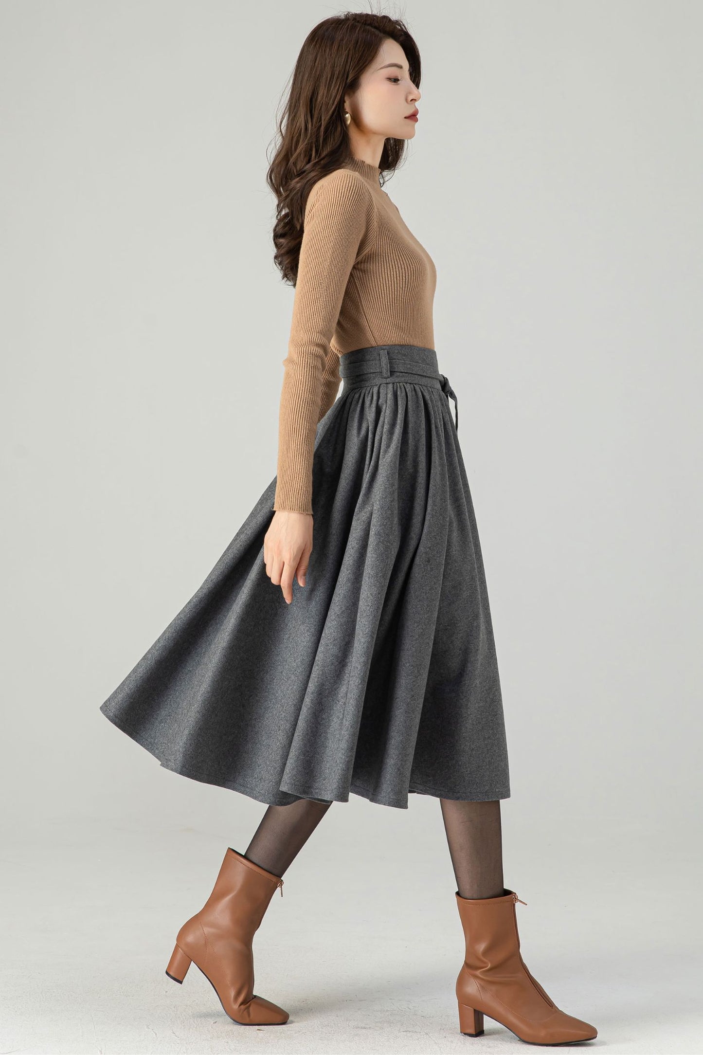 Winter Wool Skirt Circle Skirt C3623
