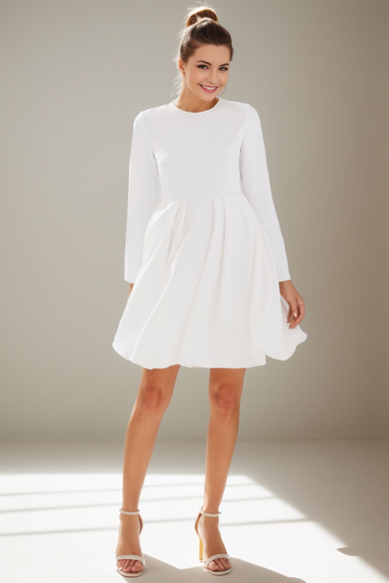 Women's Spring Long Sleeves Short Wedding Dress C4100 YLISTYLE Women's Spring Long Sleeves Short Wedding Dress C4100 YLISTYLE