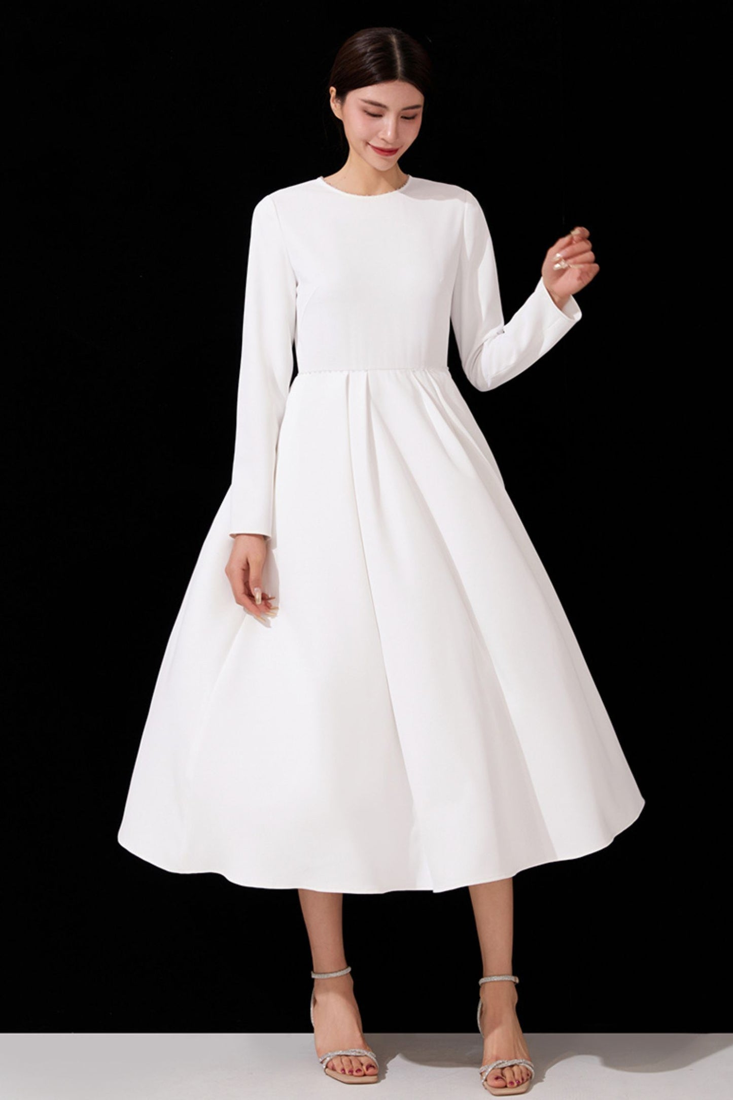 Women's Long Sleeves Wedding Dress C3897