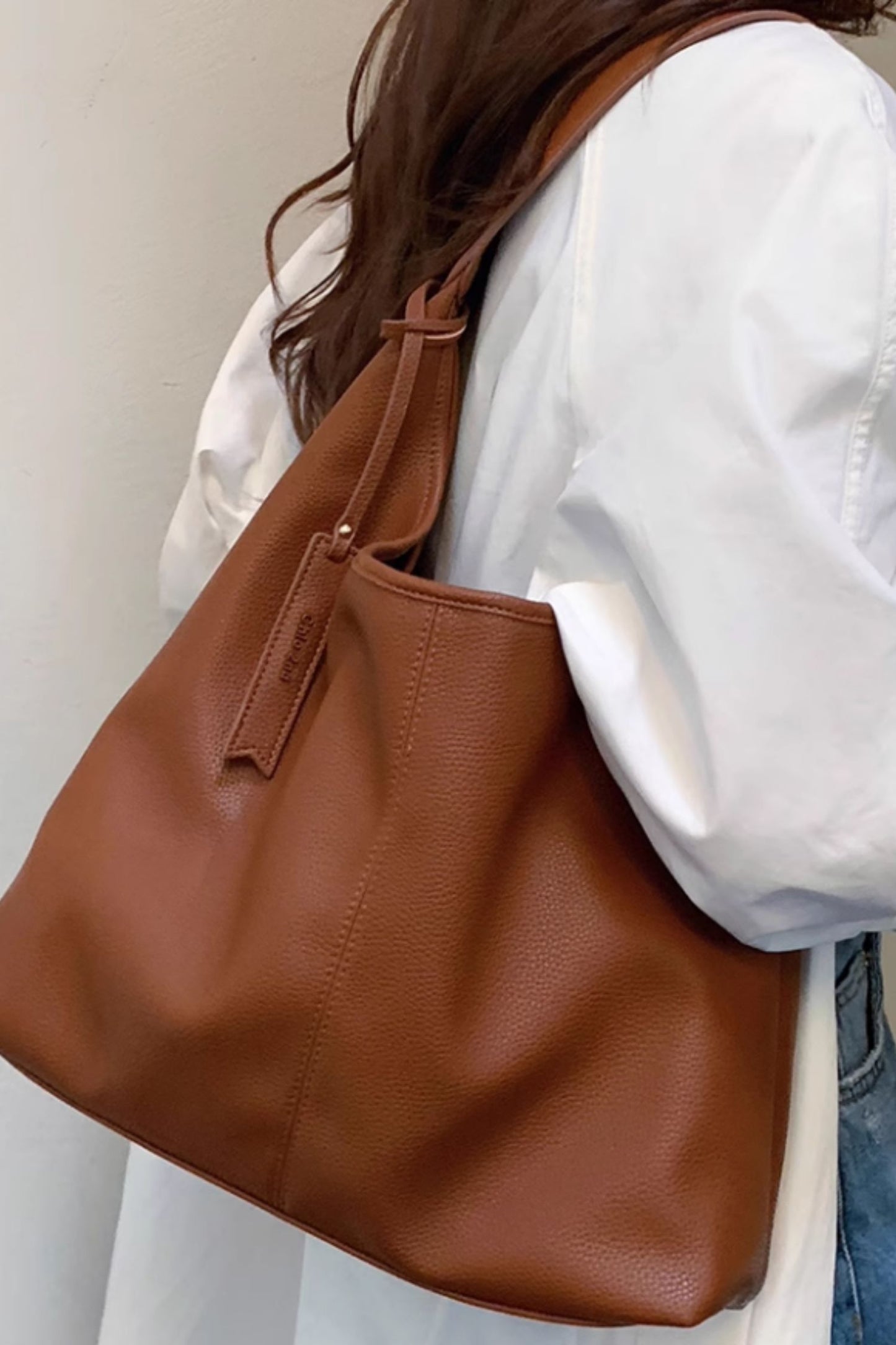 Leather single shoulder bag for women C4757