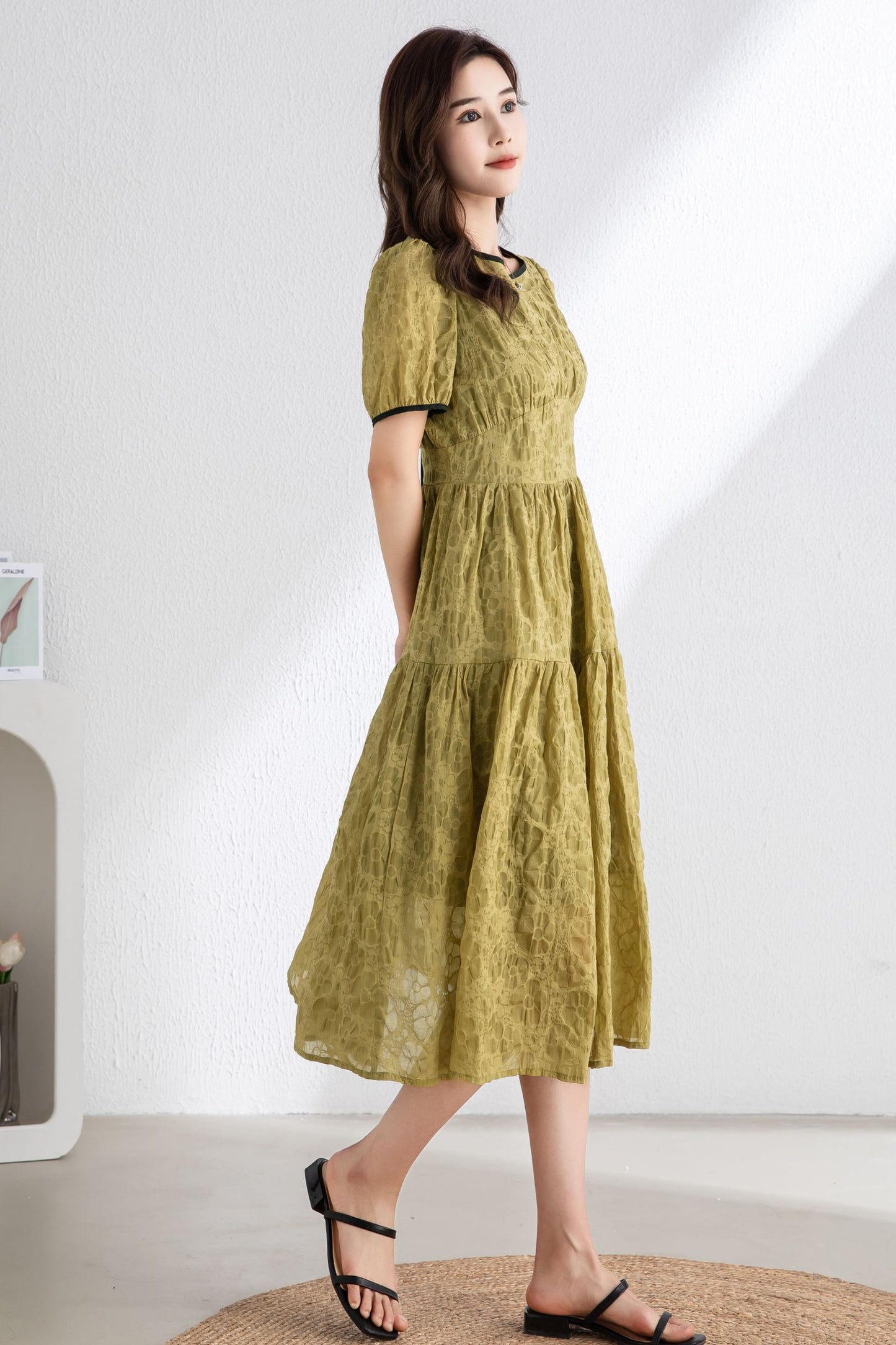 Women's Summer Green Dress C3318