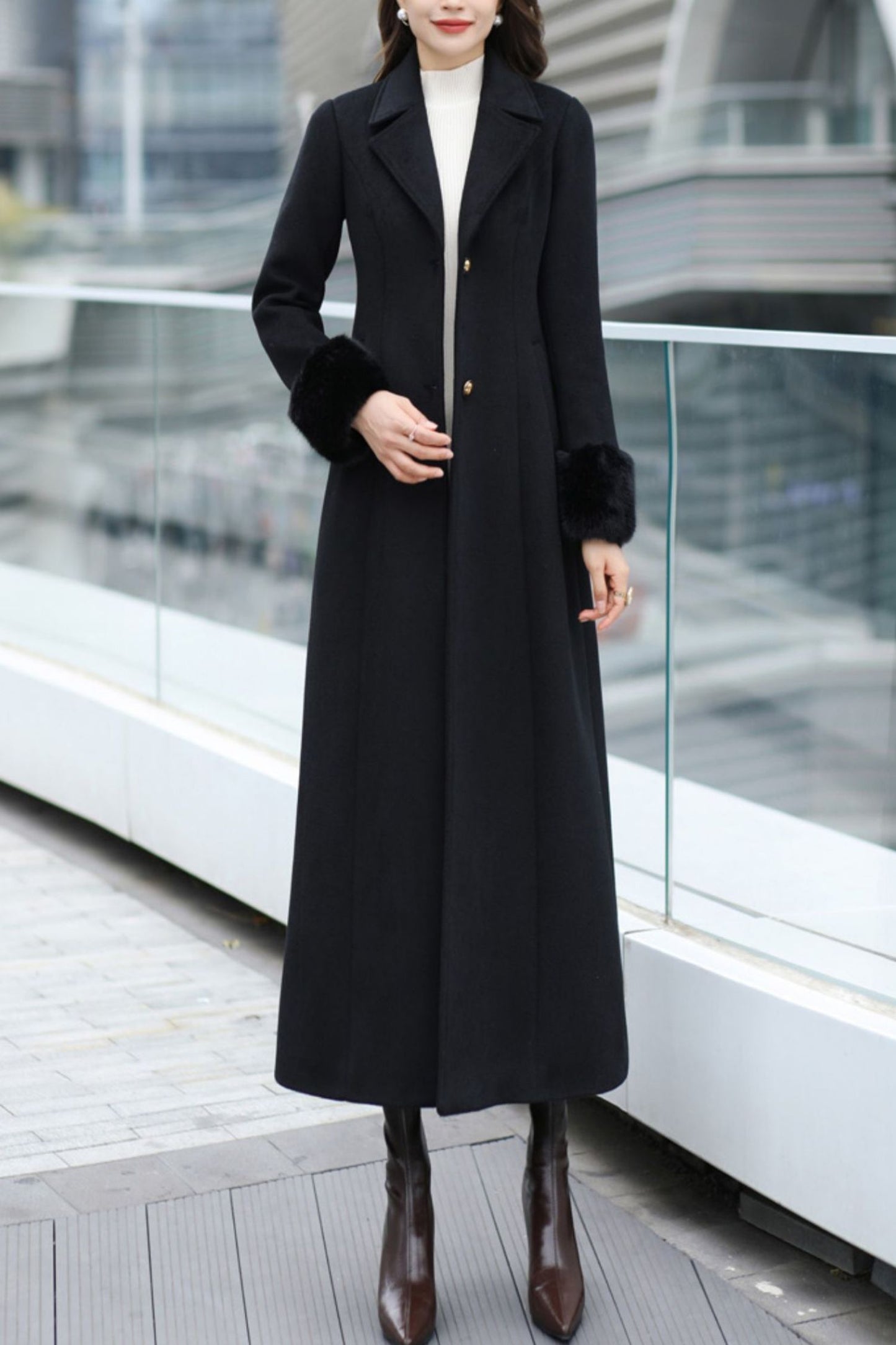 Women's Autumn and winter wool coat C4241